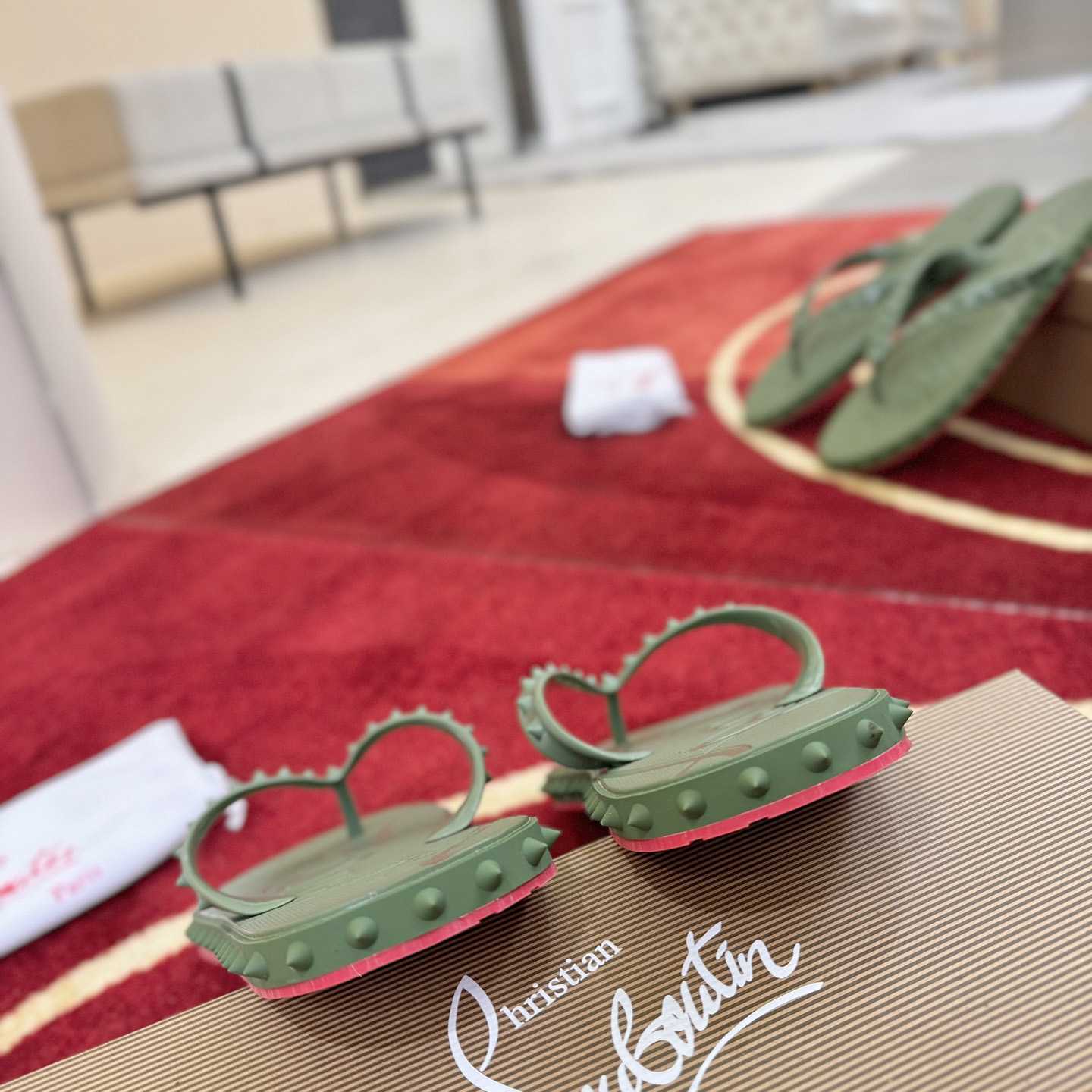Christian Louboutin Super Loubi Flip Flops - DesignerGu