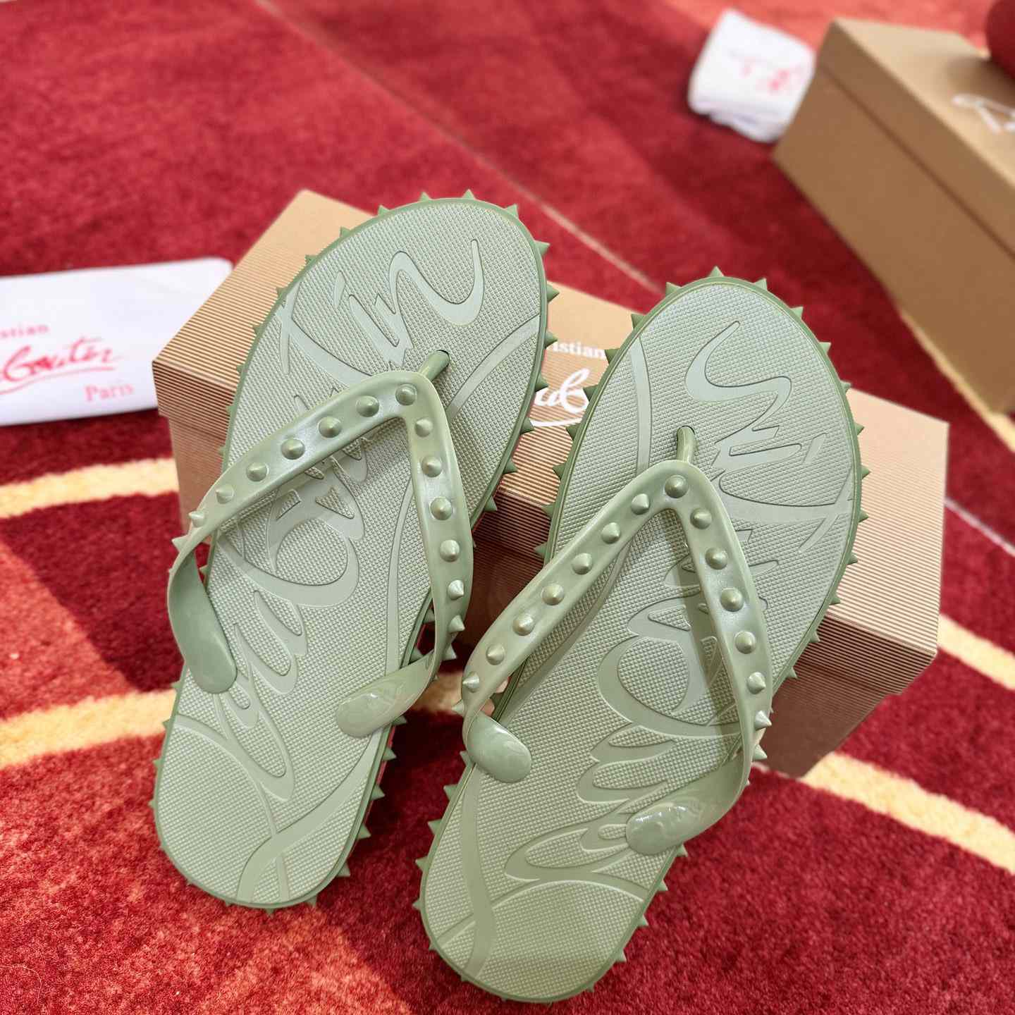 Christian Louboutin Super Loubi Flip Flops - DesignerGu