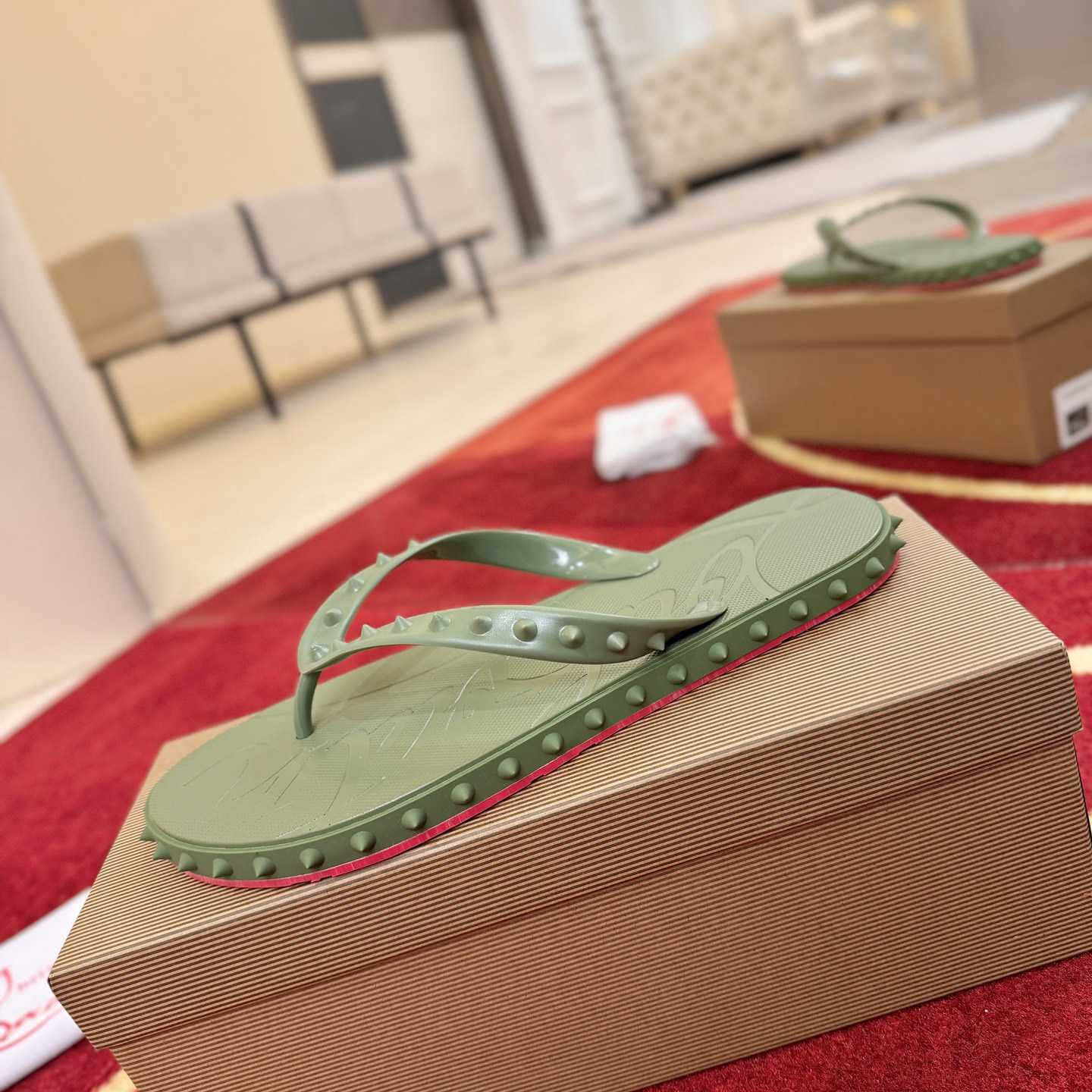 Christian Louboutin Super Loubi Flip Flops - DesignerGu