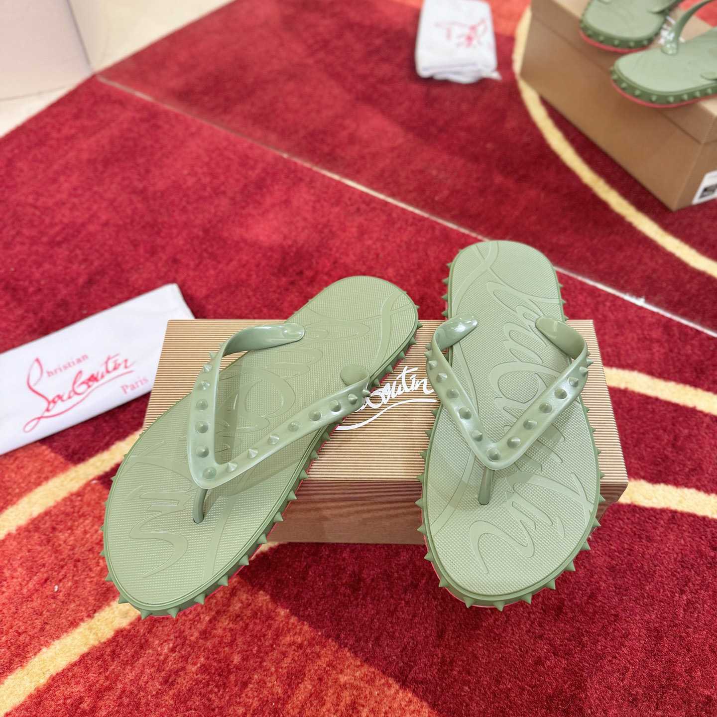 Christian Louboutin Super Loubi Flip Flops - DesignerGu