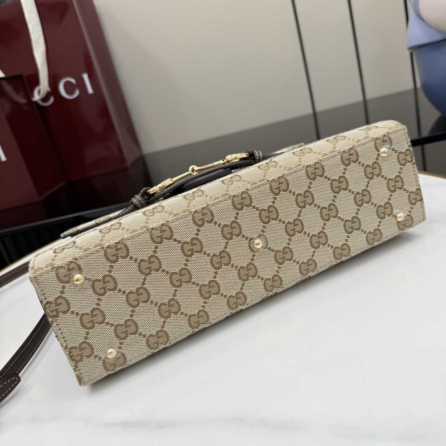 Gucci Horsebit Duomo Medium Top Handle Bag A006N6 - DesignerGu