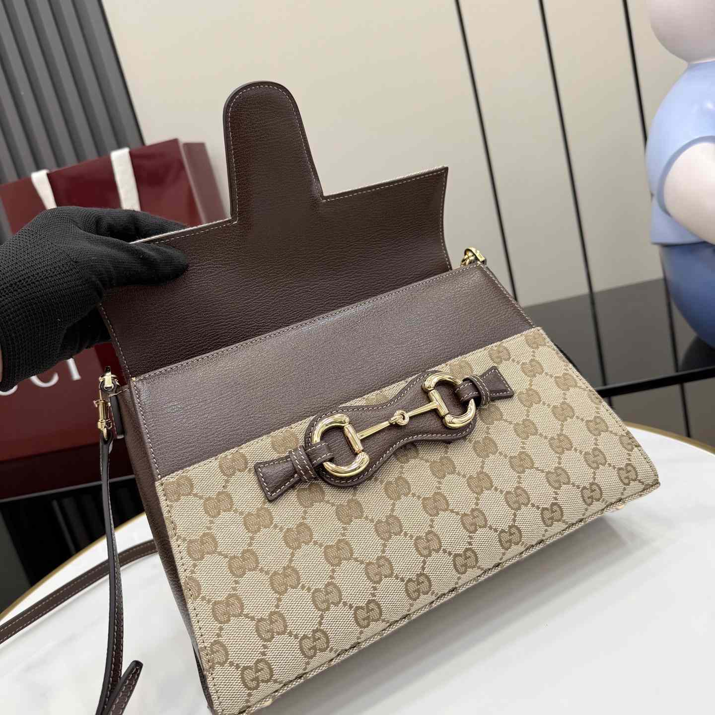 Gucci Horsebit Duomo Medium Top Handle Bag A006N6 - DesignerGu