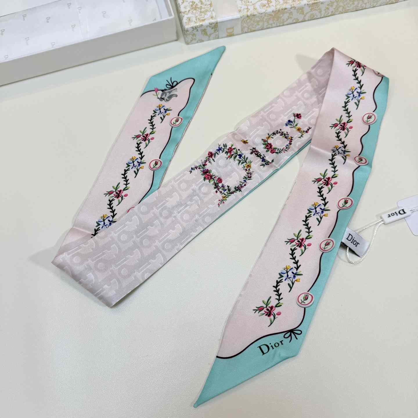 Dior Dioramour Revolution Flowers Mitzah Scarf - DesignerGu