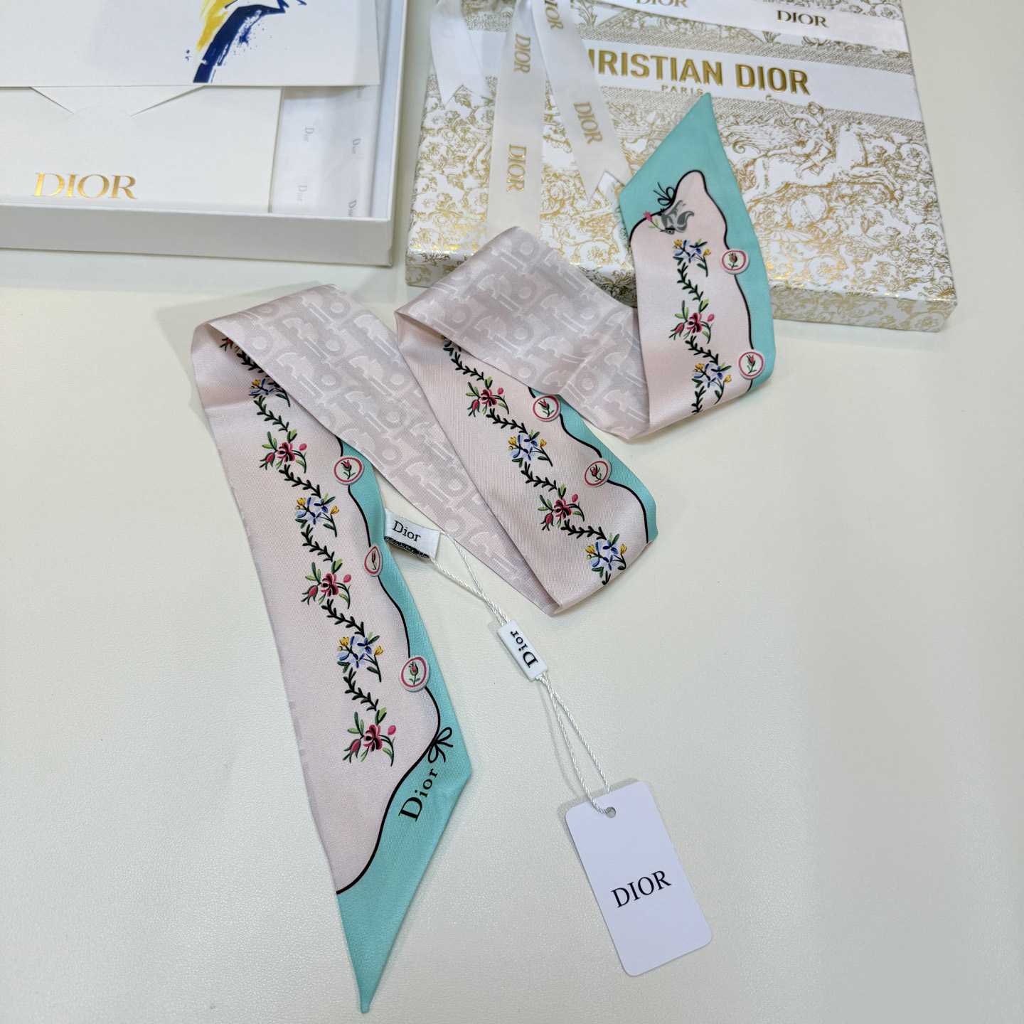 Dior Dioramour Revolution Flowers Mitzah Scarf - DesignerGu