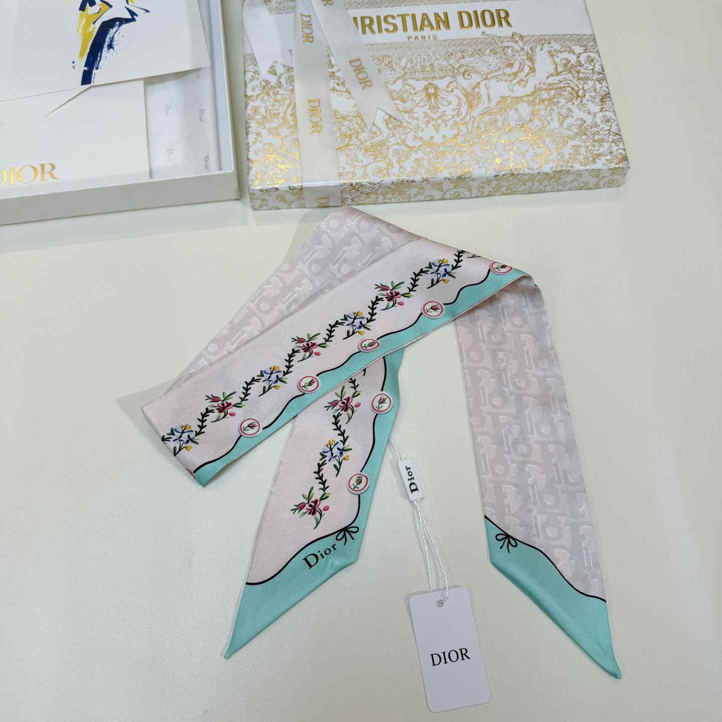 Dior Dioramour Revolution Flowers Mitzah Scarf - DesignerGu