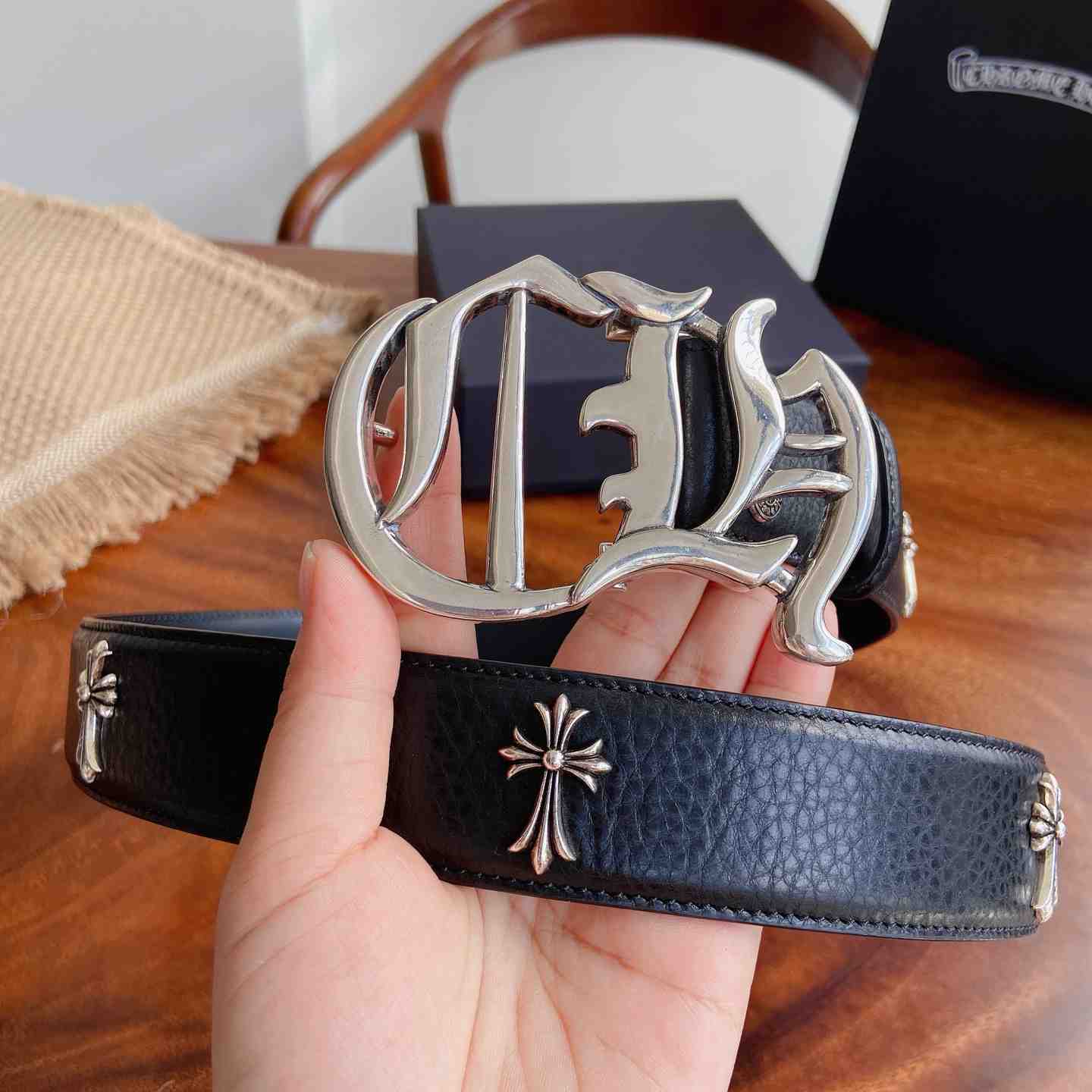 Chrome Hearts Leather Belt   - DesignerGu