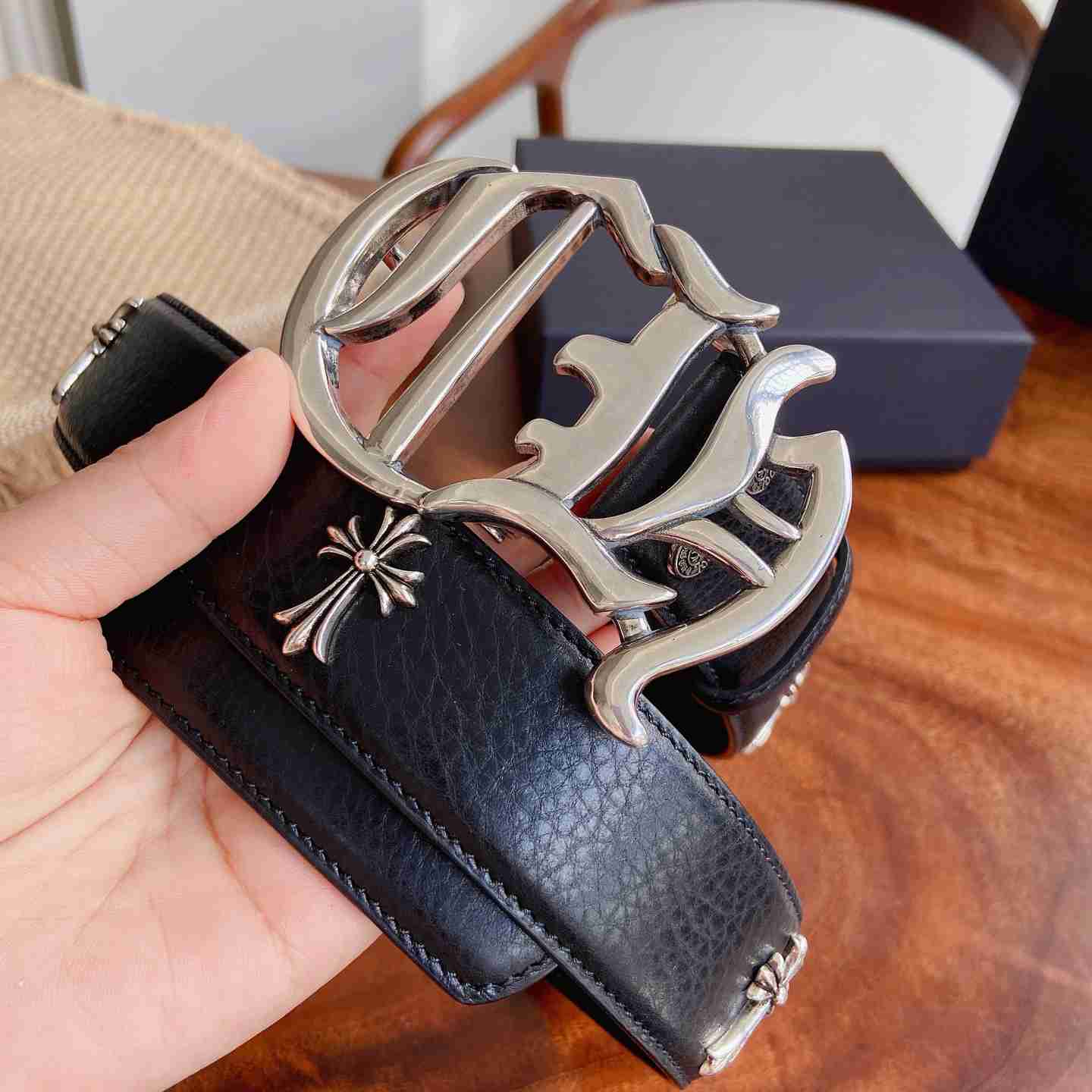 Chrome Hearts Leather Belt   - DesignerGu