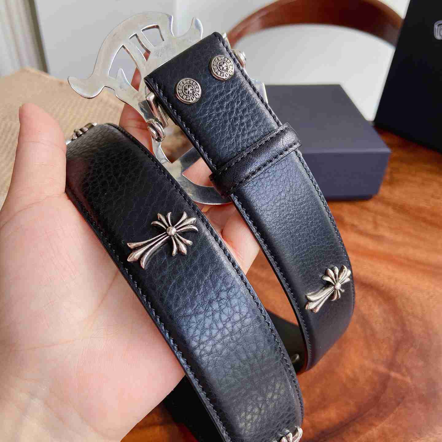 Chrome Hearts Leather Belt   - DesignerGu