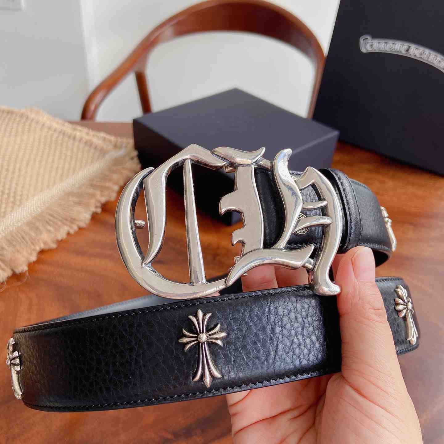 Chrome Hearts Leather Belt   - DesignerGu
