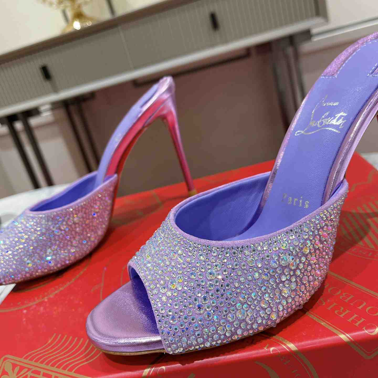 Christian Louboutin Me Dolly Strass 100 Heeled Sandals - DesignerGu