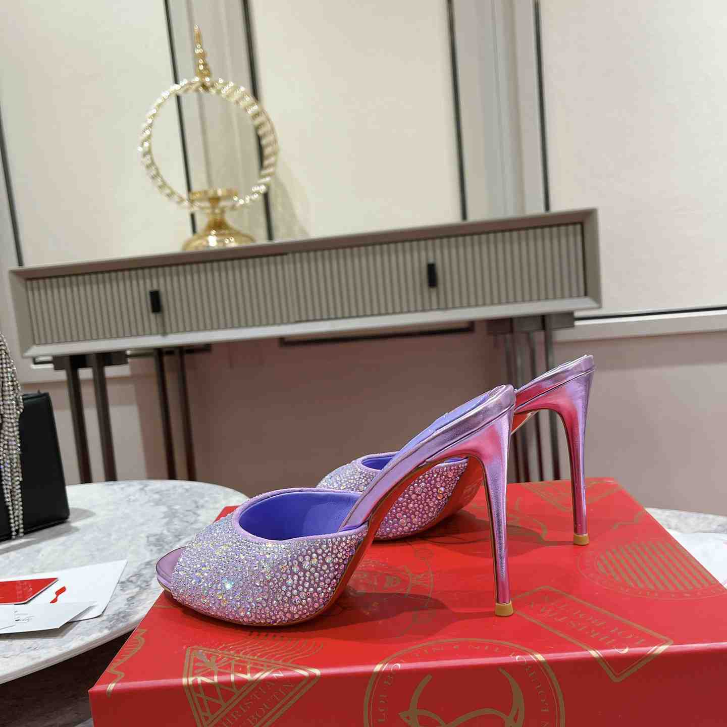 Christian Louboutin Me Dolly Strass 100 Heeled Sandals - DesignerGu