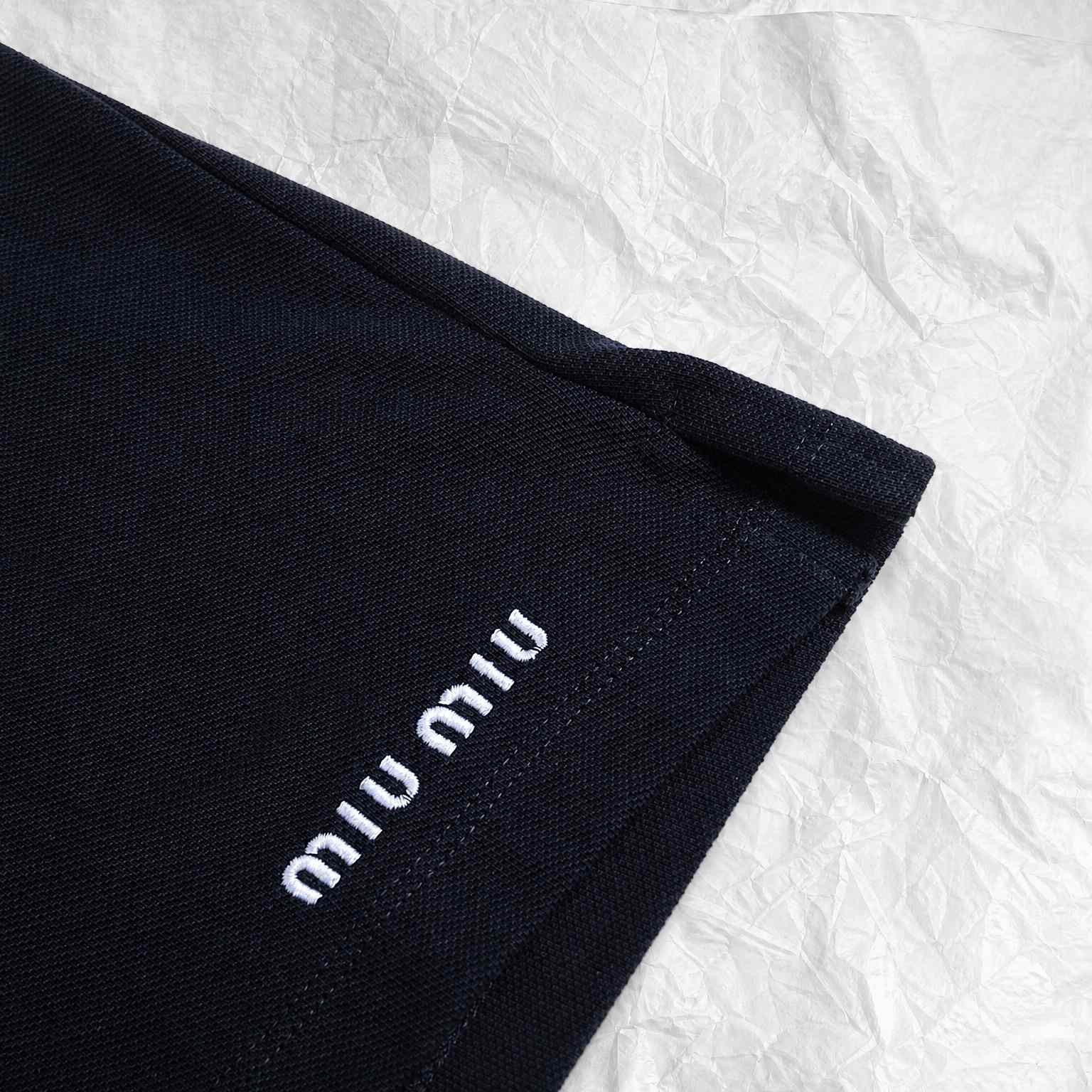 Miu Miu Embroidered Piqué Shorts - DesignerGu