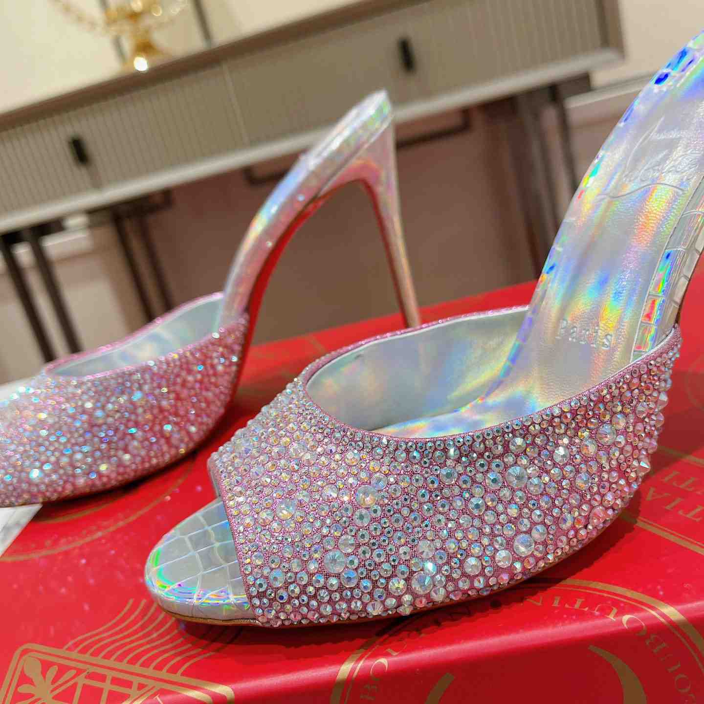 Christian Louboutin Me Dolly Strass 100 Heeled Sandals - DesignerGu