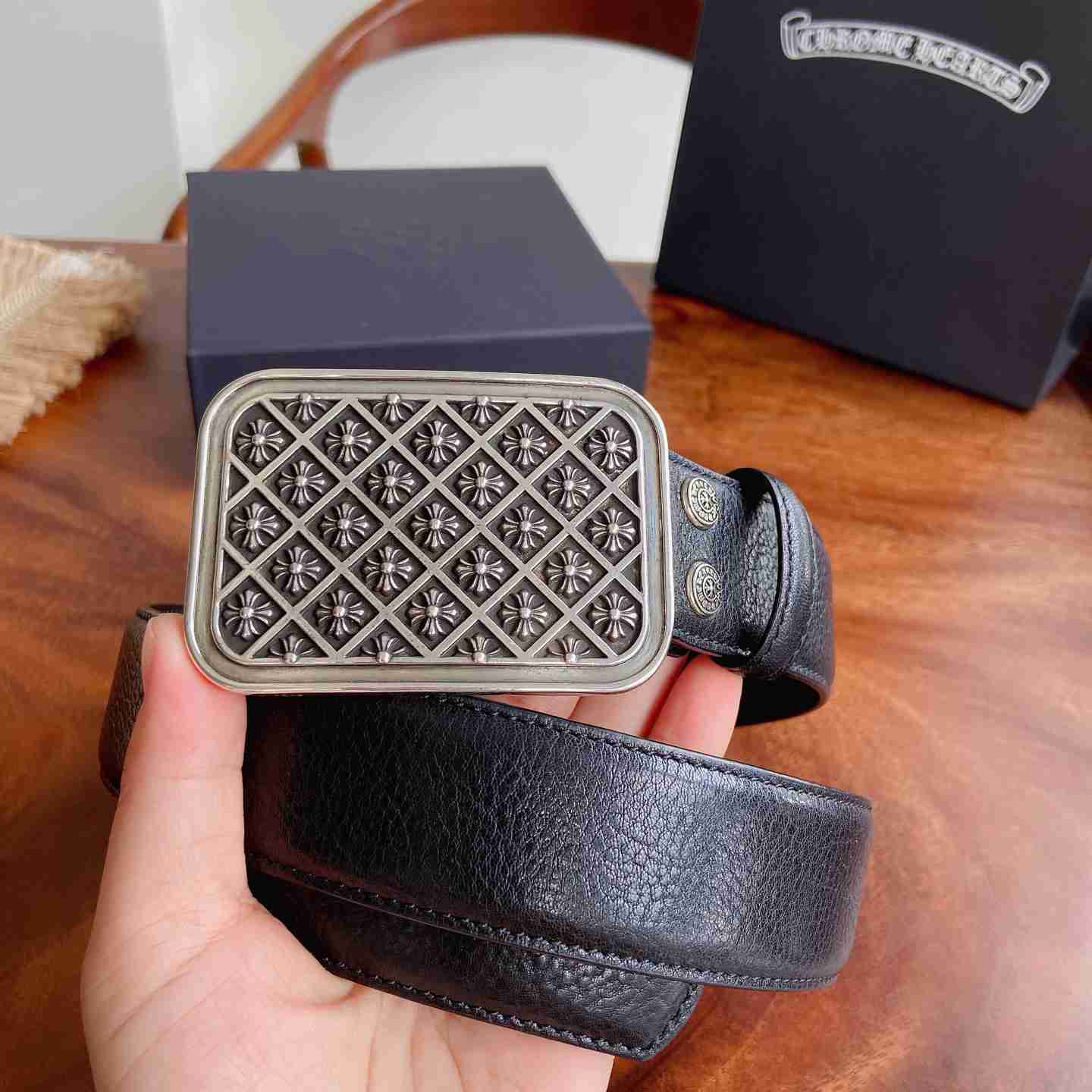 Chrome Hearts Leather Belt   - DesignerGu