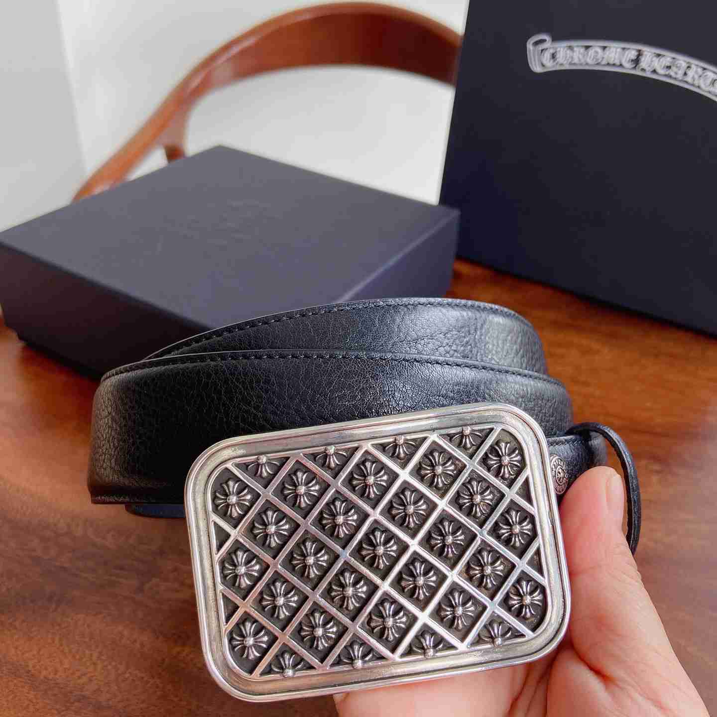 Chrome Hearts Leather Belt   - DesignerGu