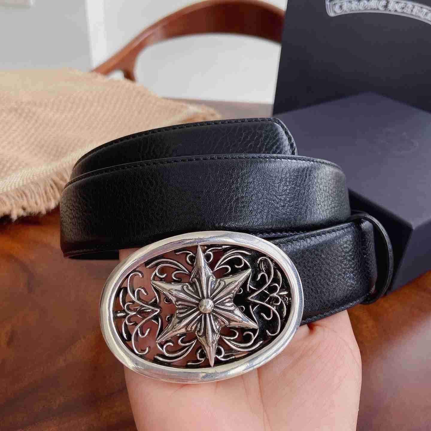 Chrome Hearts Leather Belt   - DesignerGu