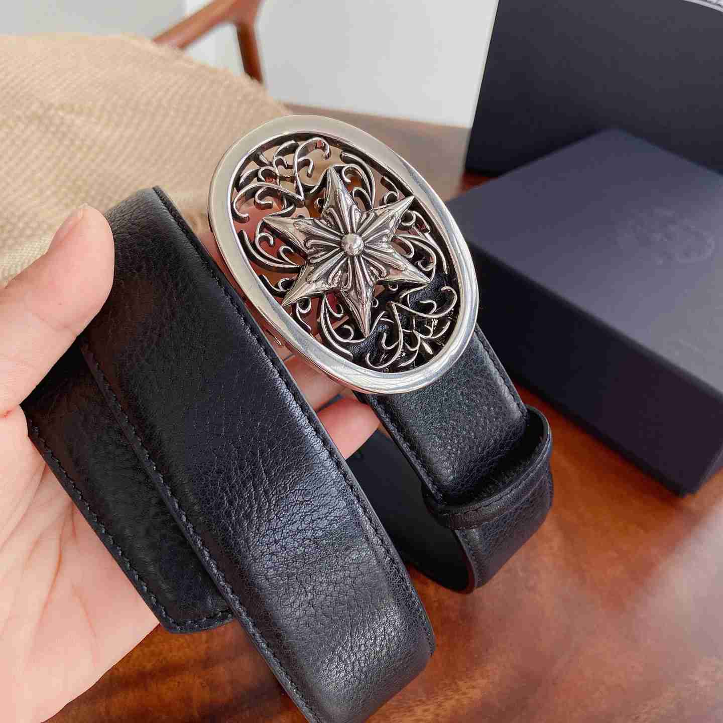 Chrome Hearts Leather Belt   - DesignerGu