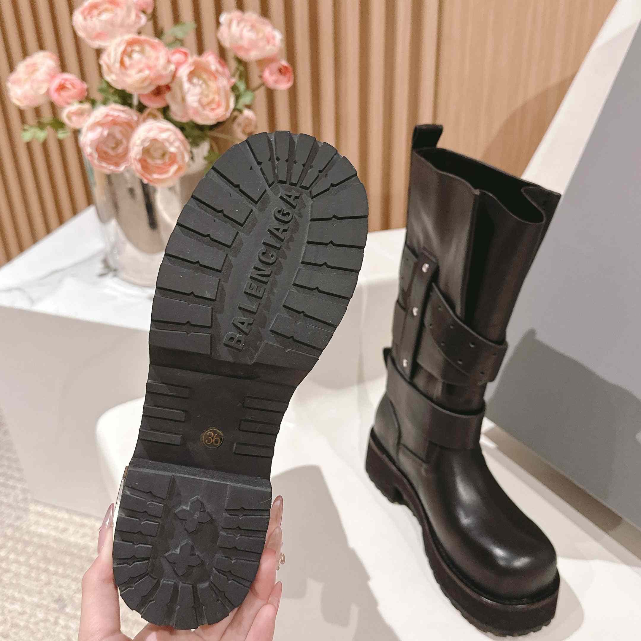 Balenciaga Venom High Boot In Black - DesignerGu
