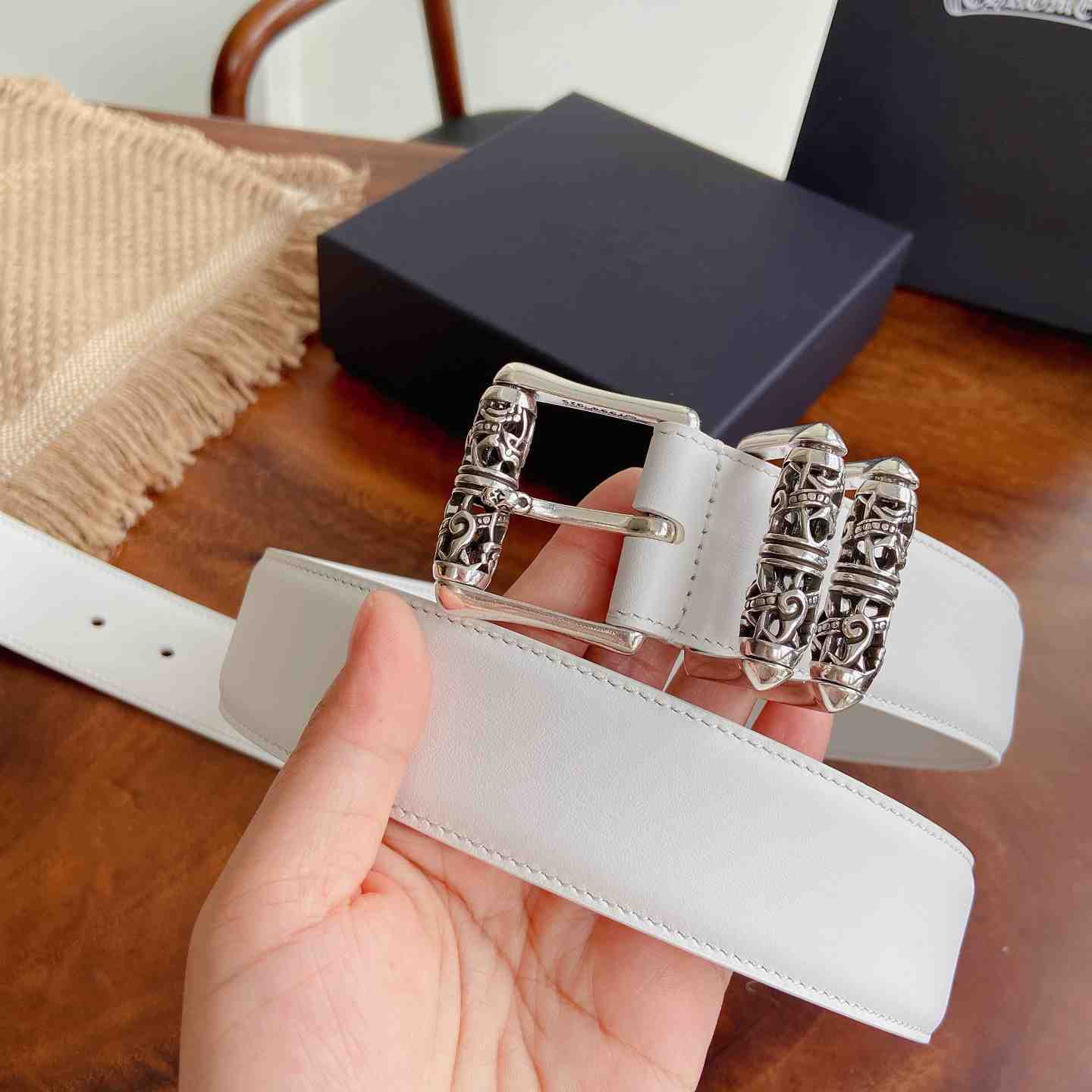 Chrome Hearts Leather Belt   - DesignerGu
