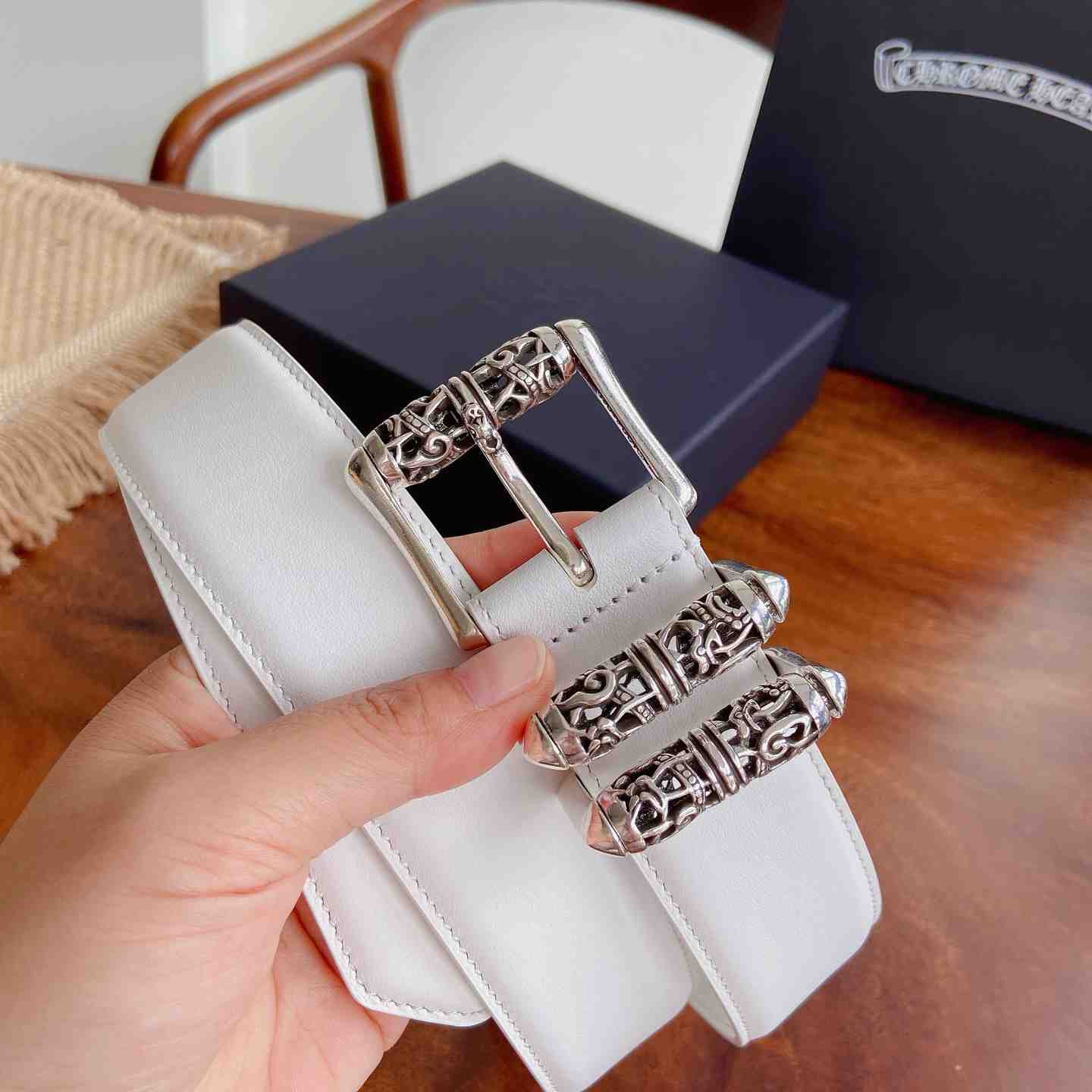Chrome Hearts Leather Belt   - DesignerGu