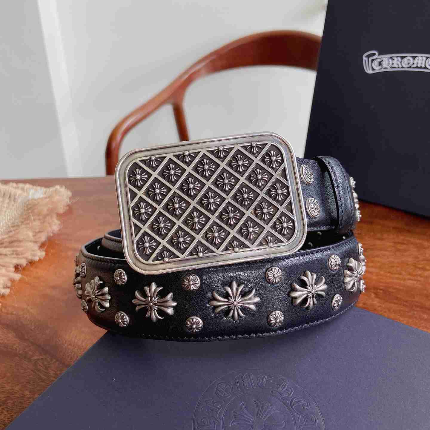 Chrome Hearts Leather Belt   - DesignerGu