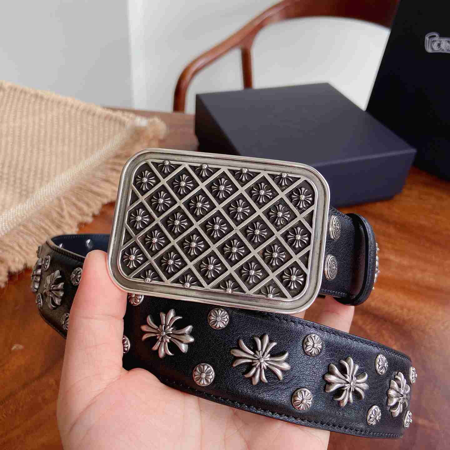 Chrome Hearts Leather Belt   - DesignerGu