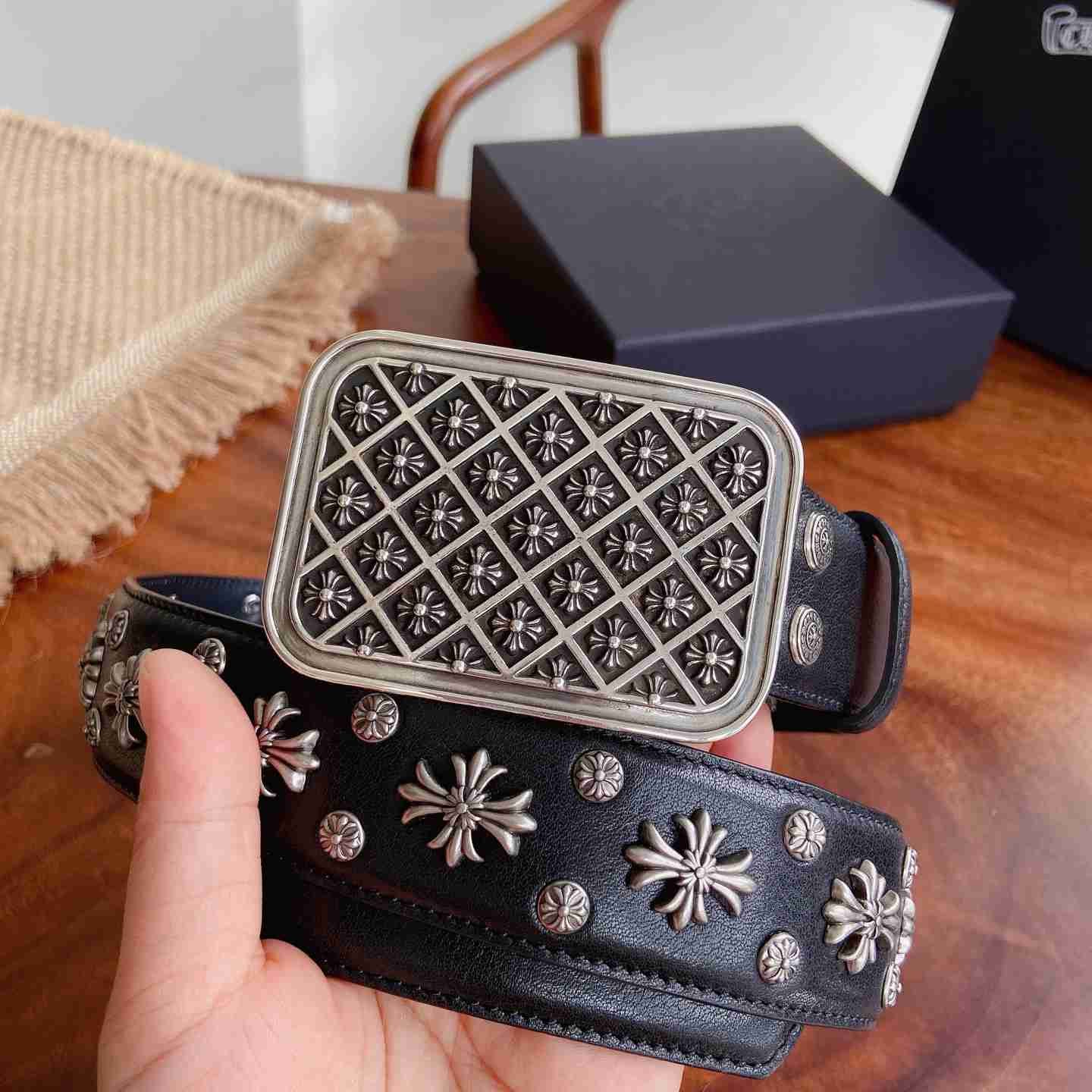 Chrome Hearts Leather Belt   - DesignerGu