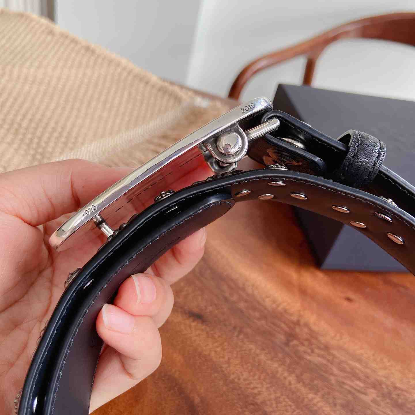 Chrome Hearts Leather Belt   - DesignerGu