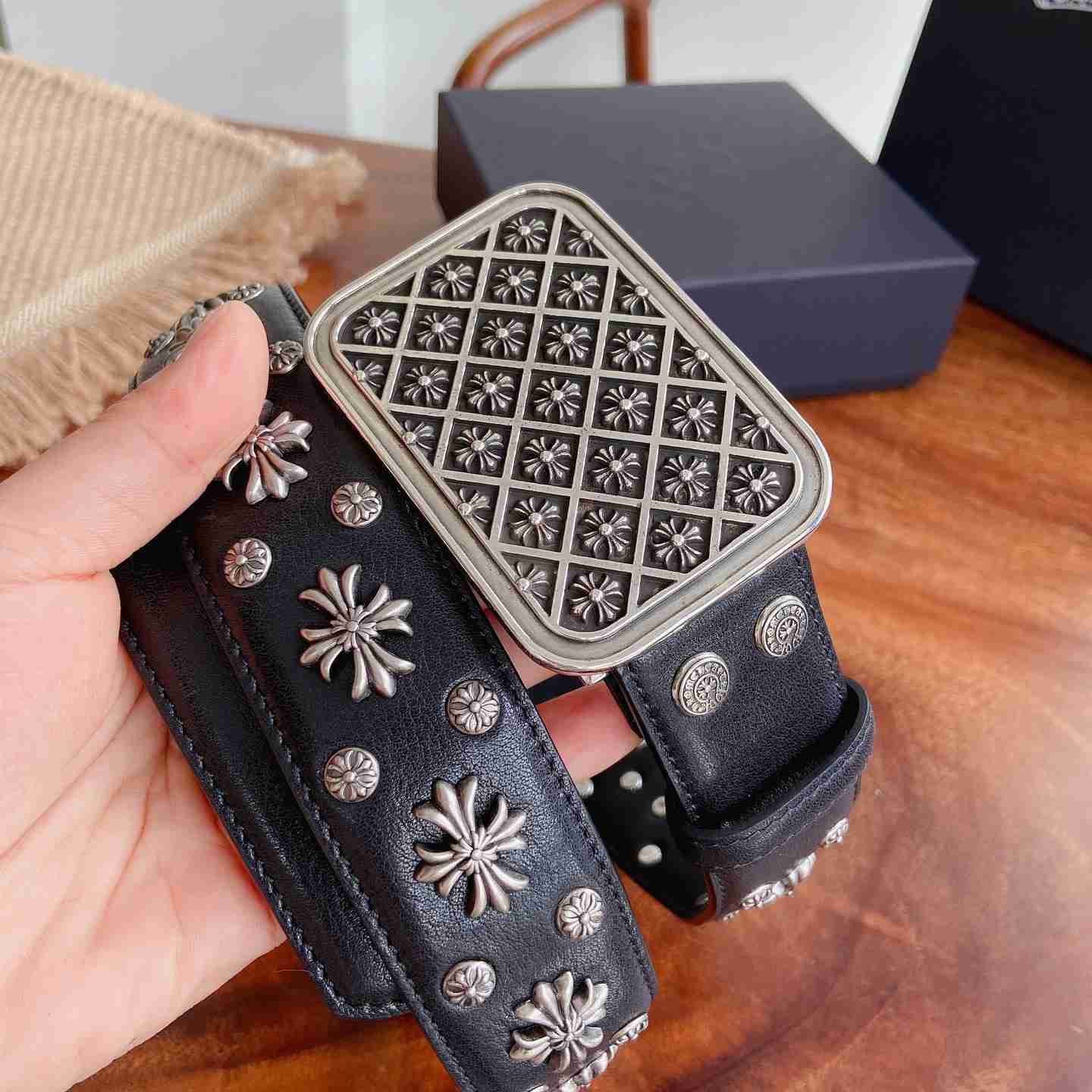 Chrome Hearts Leather Belt   - DesignerGu
