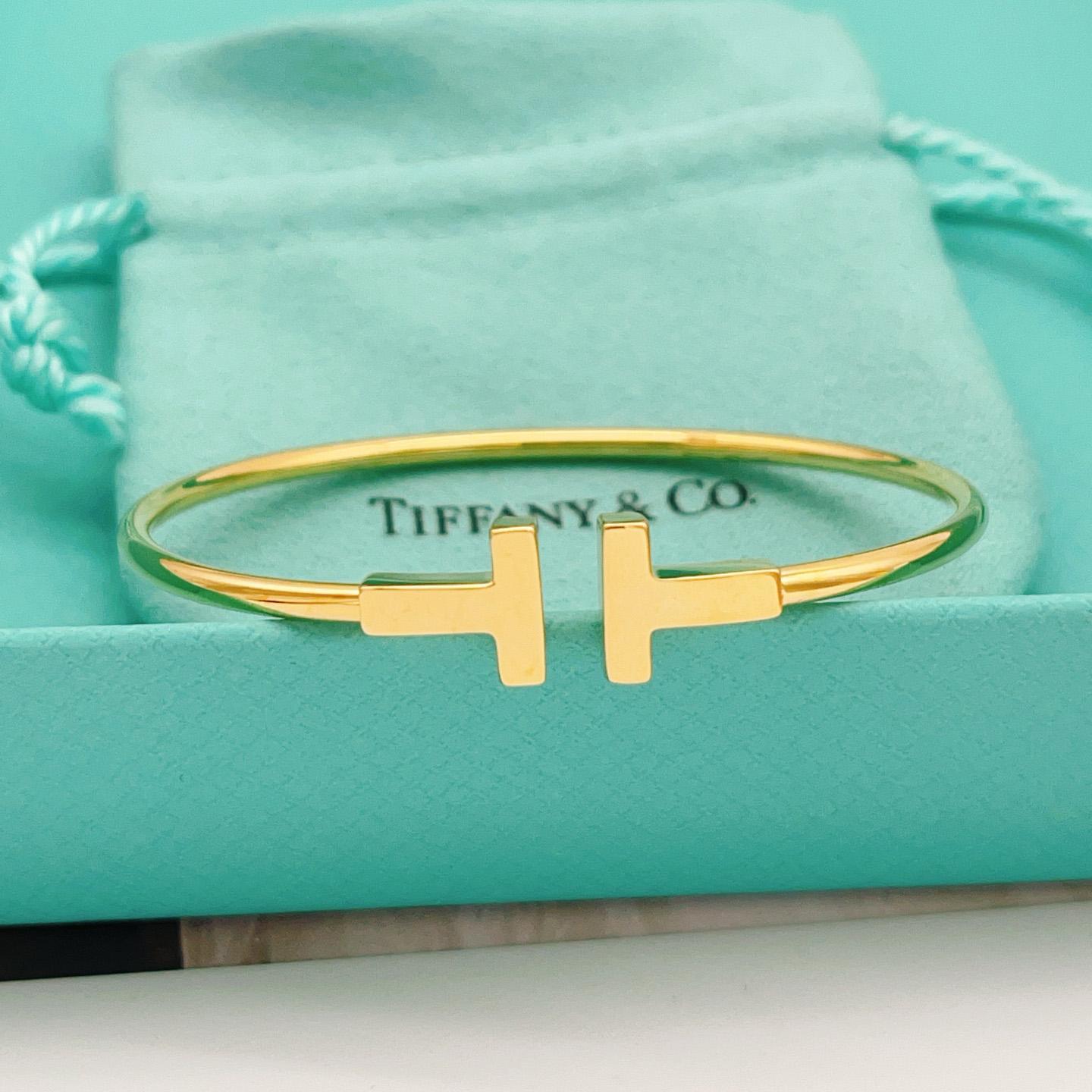 Tiffany Wire Bracelet In Yellow Gold - DesignerGu