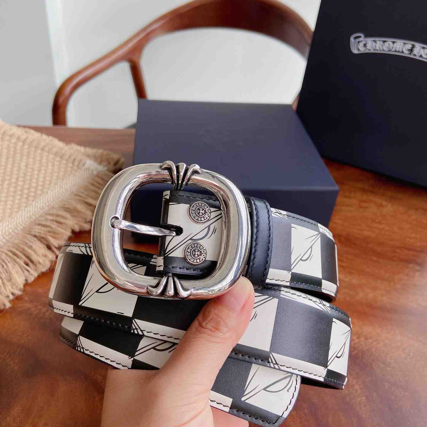 Chrome Hearts Leather Belt   - DesignerGu