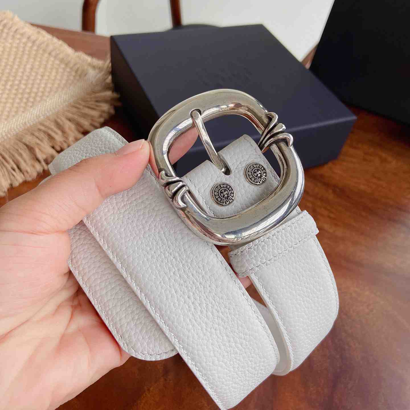 Chrome Hearts Leather Belt   - DesignerGu
