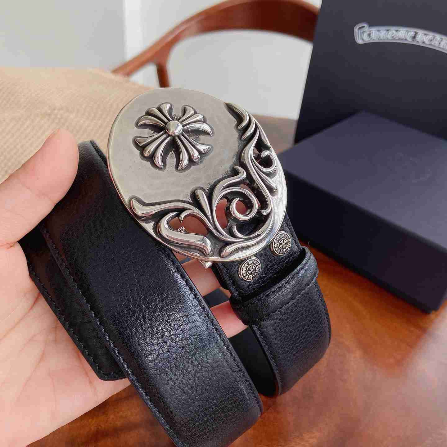 Chrome Hearts Leather Belt   - DesignerGu