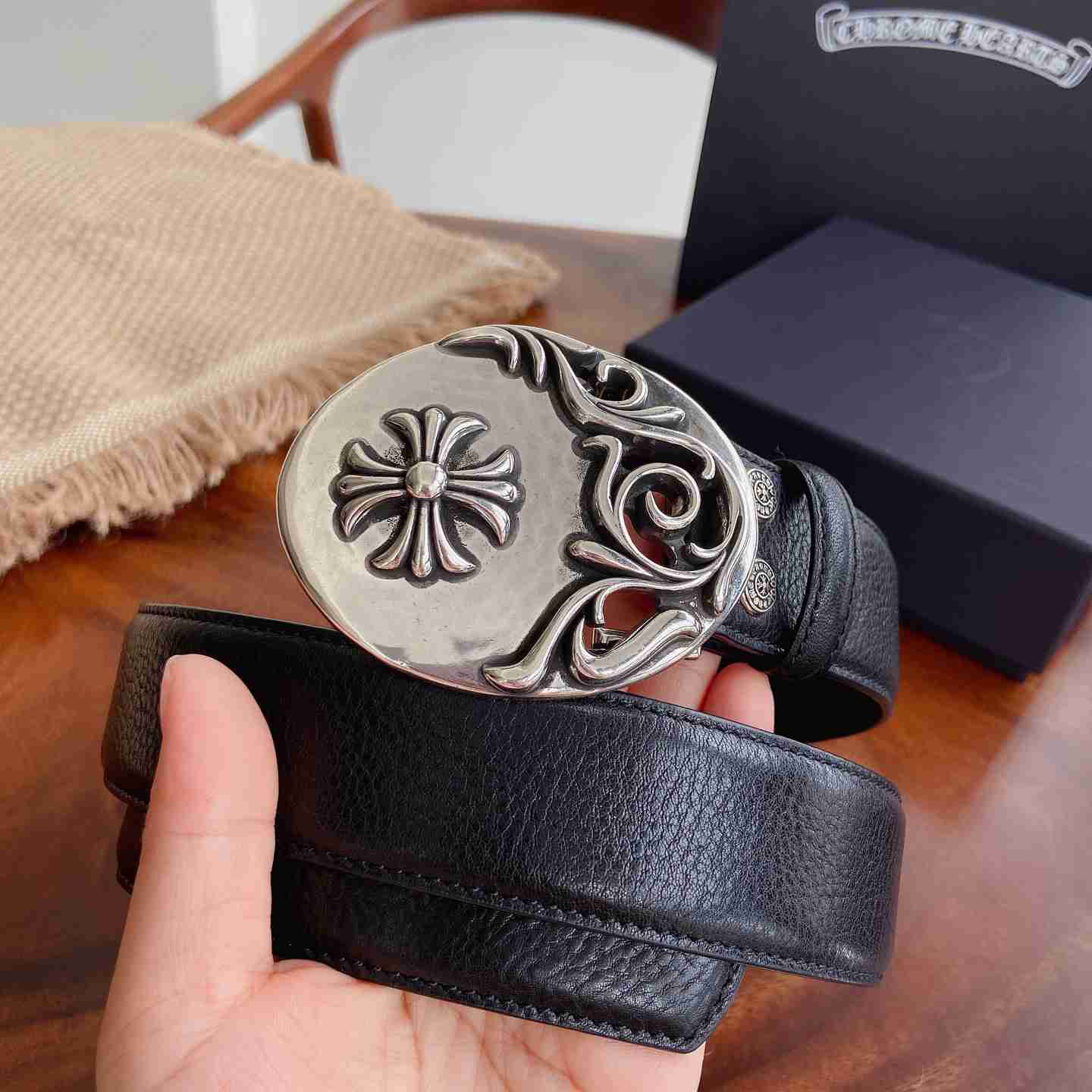 Chrome Hearts Leather Belt   - DesignerGu