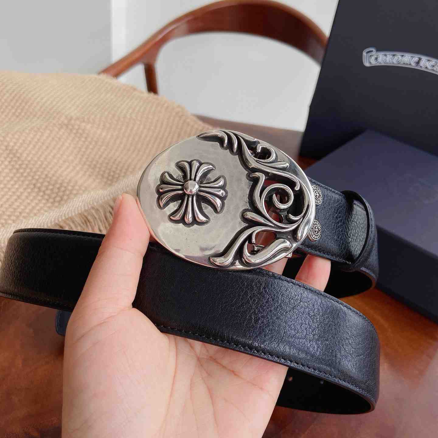Chrome Hearts Leather Belt   - DesignerGu