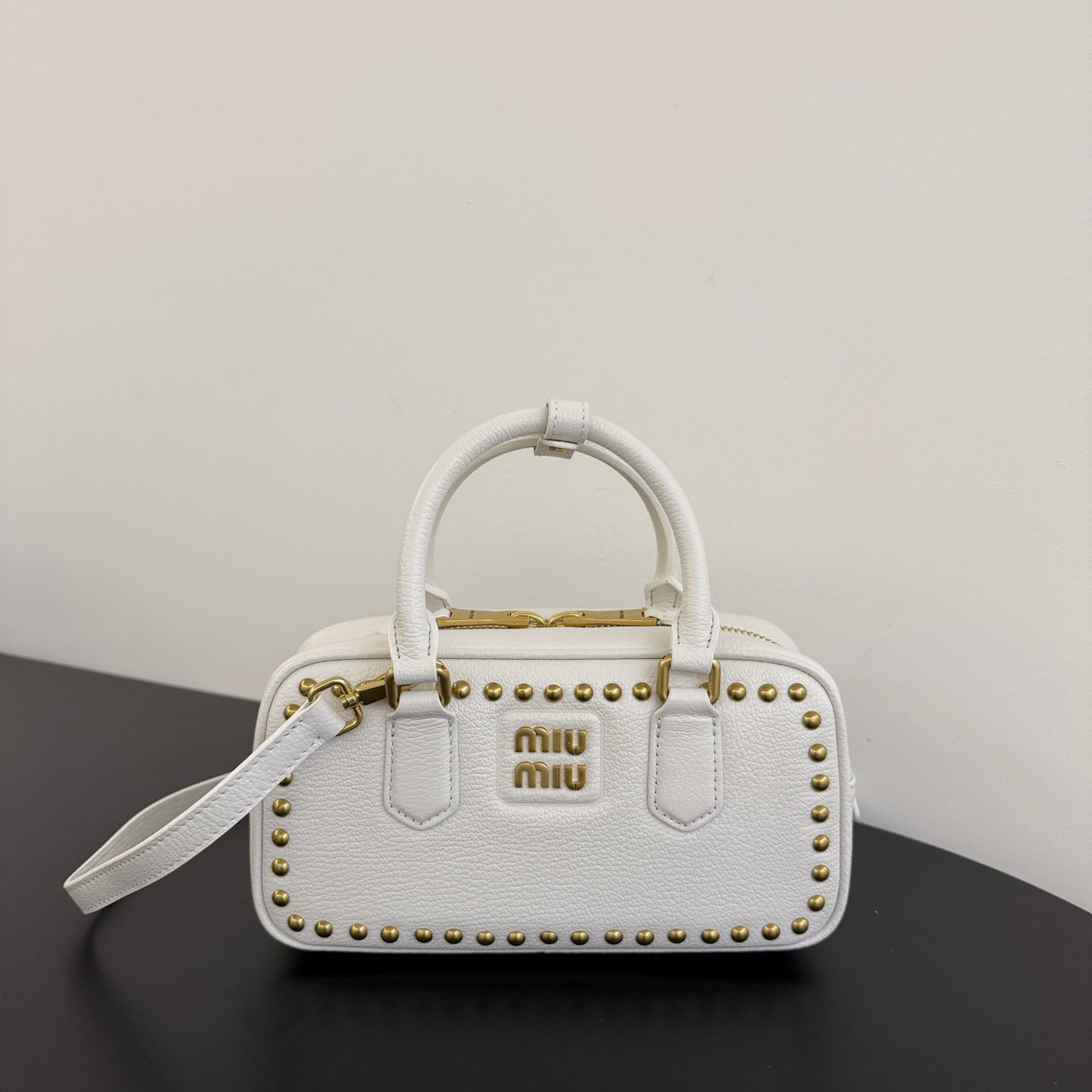 Miu Miu Arcadie Studded Leather Bag  - DesignerGu