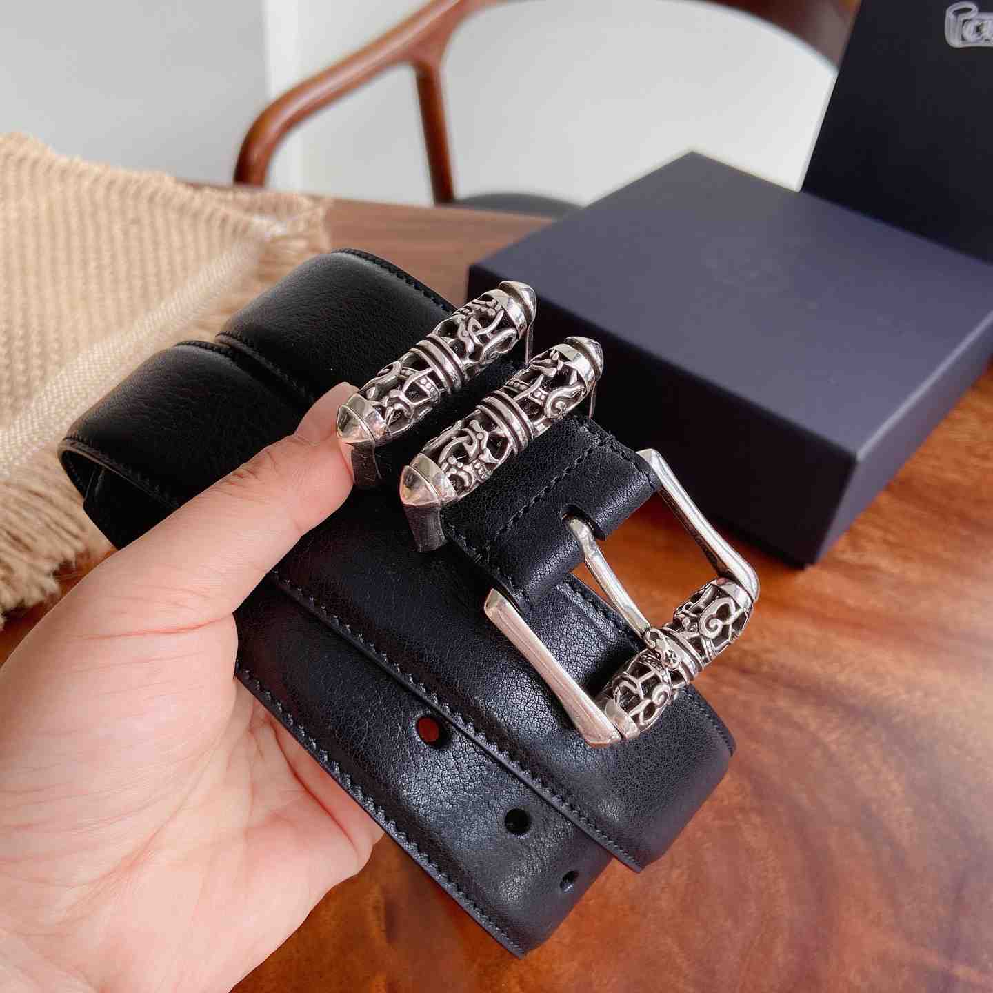 Chrome Hearts Leather Belt   - DesignerGu
