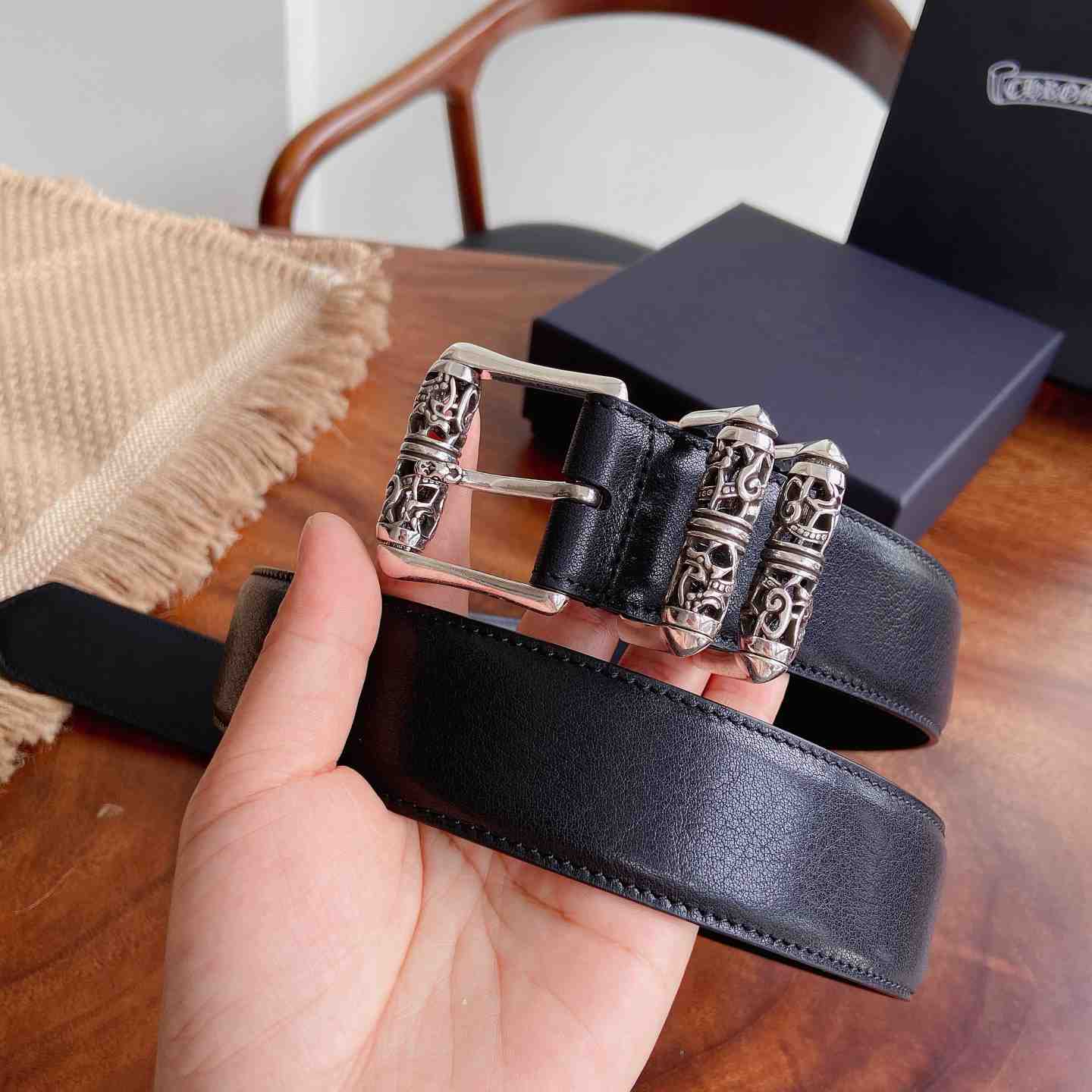 Chrome Hearts Leather Belt   - DesignerGu