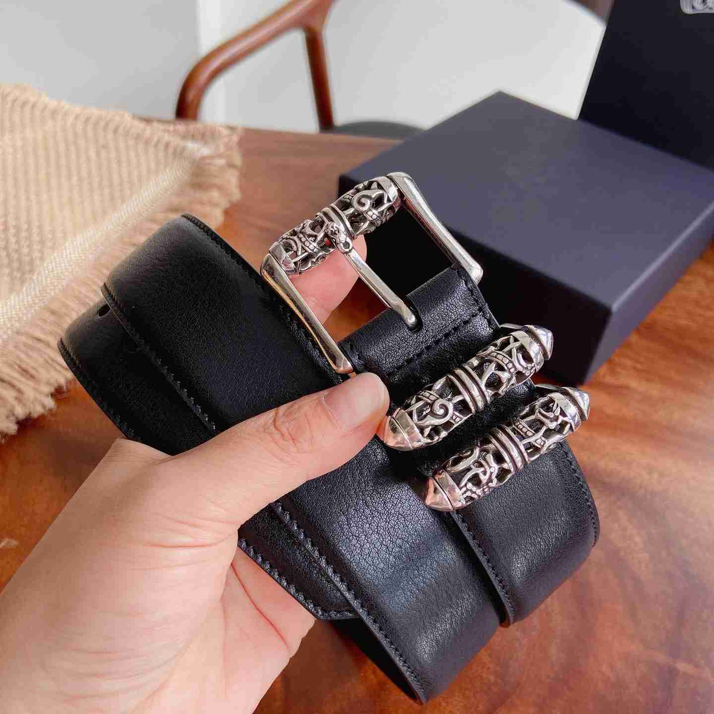 Chrome Hearts Leather Belt   - DesignerGu