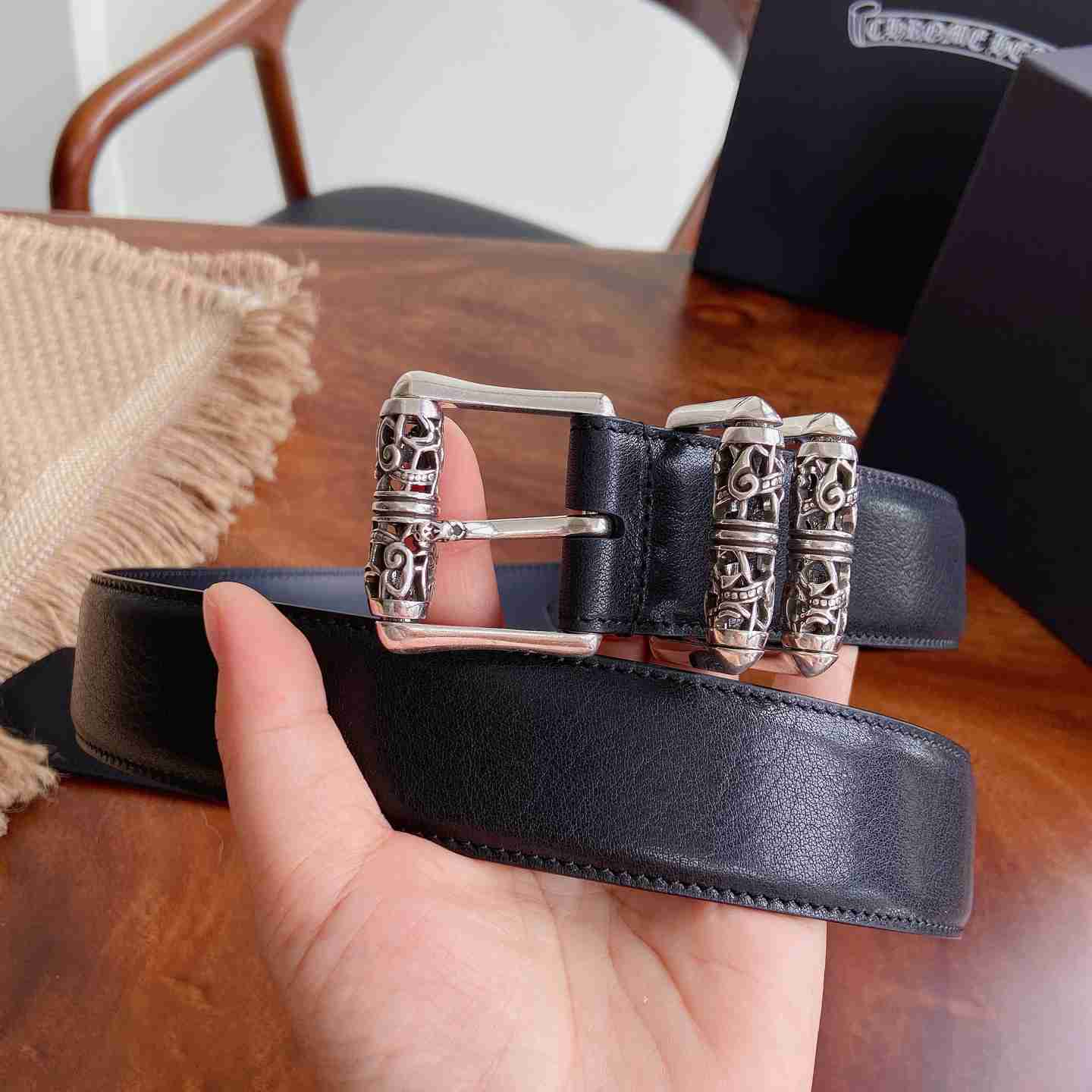 Chrome Hearts Leather Belt   - DesignerGu
