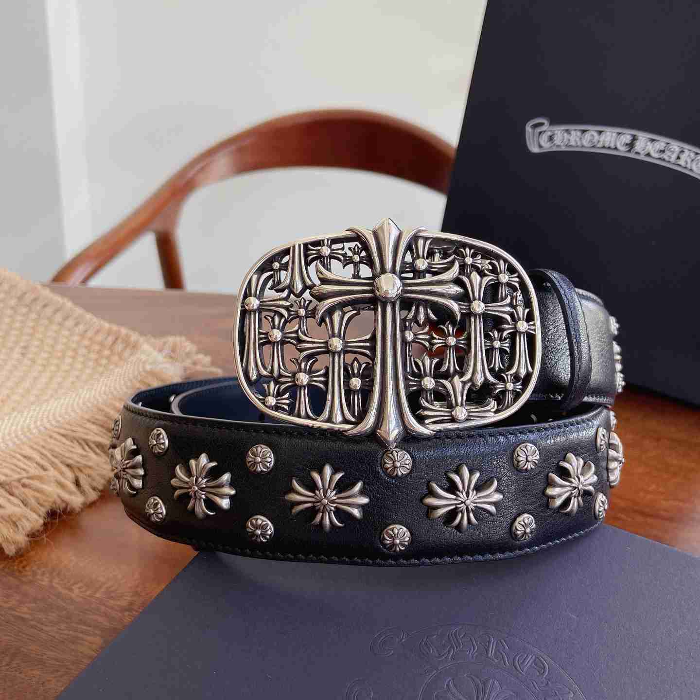 Chrome Hearts Leather Belt   - DesignerGu