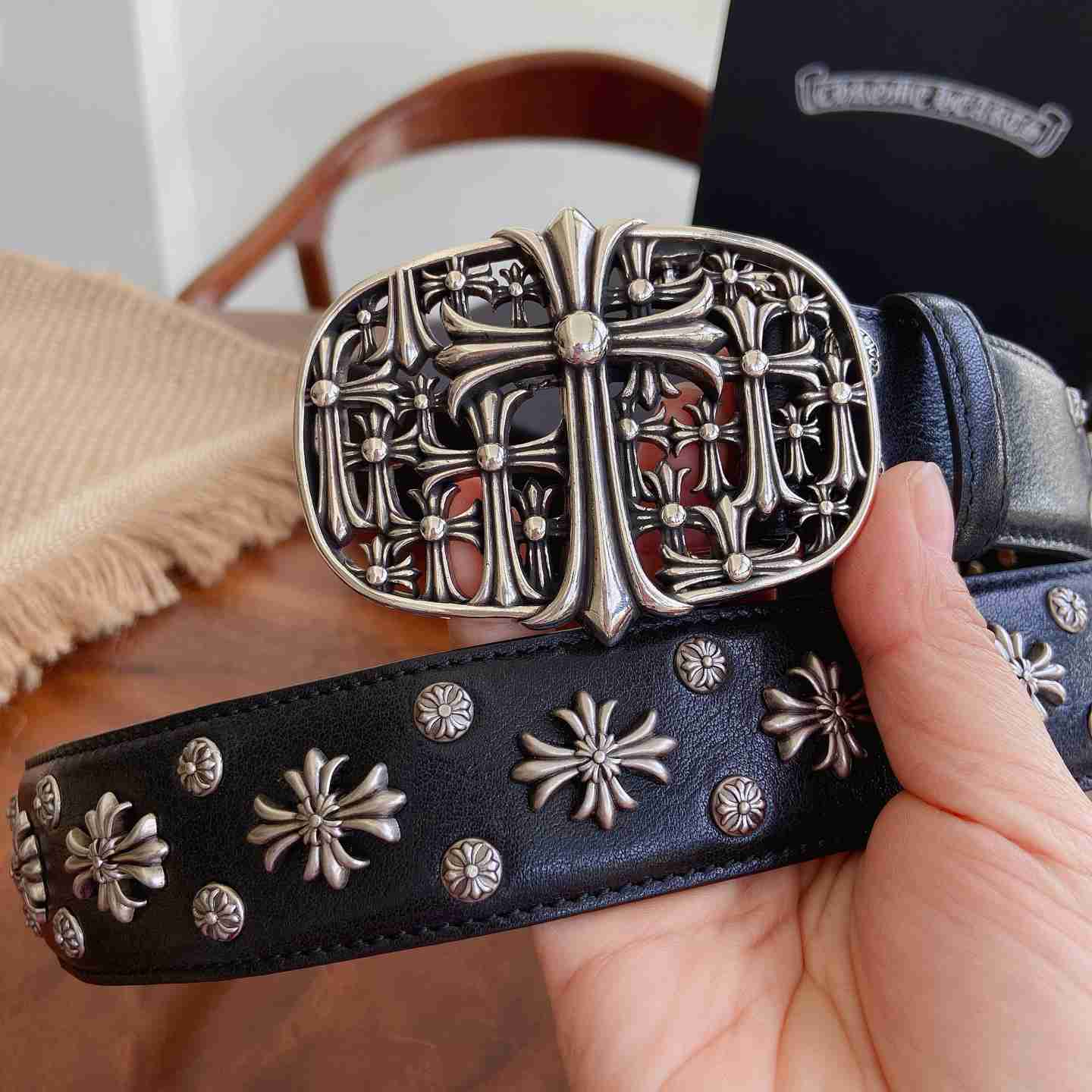 Chrome Hearts Leather Belt   - DesignerGu