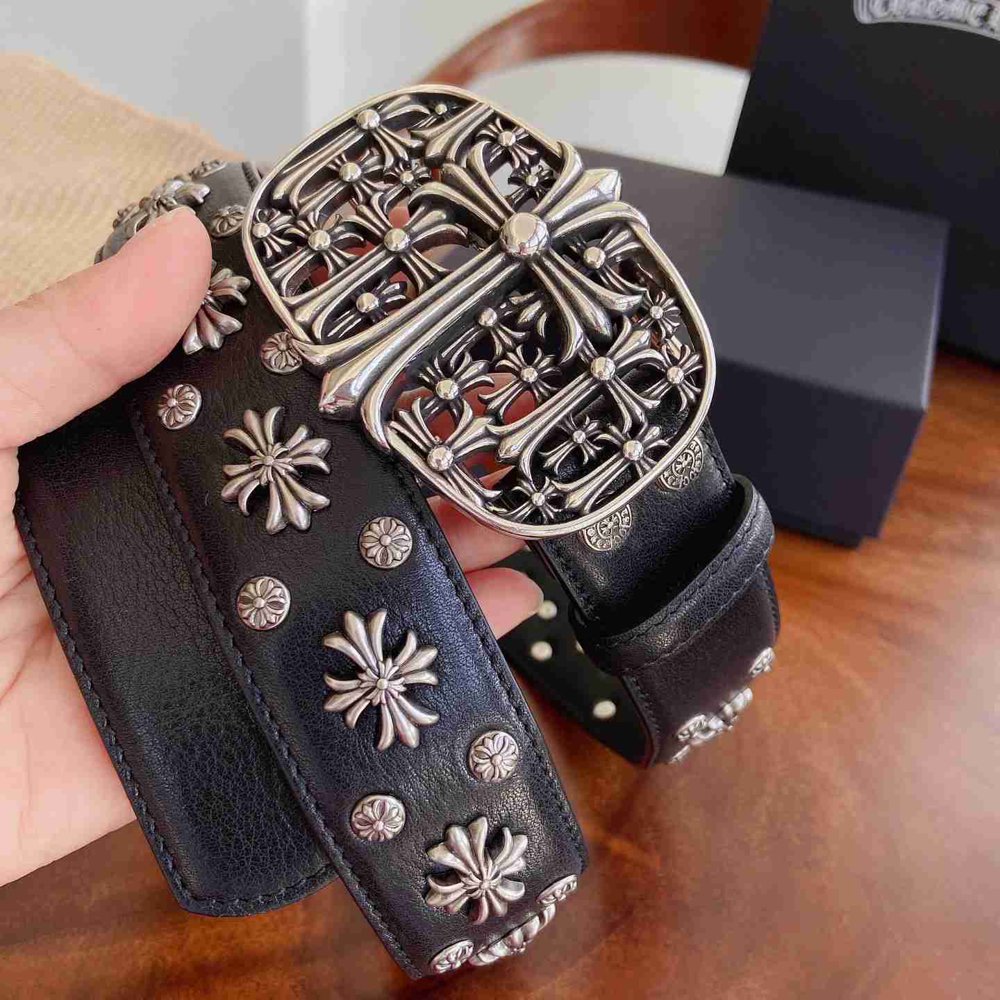Chrome Hearts Leather Belt   - DesignerGu