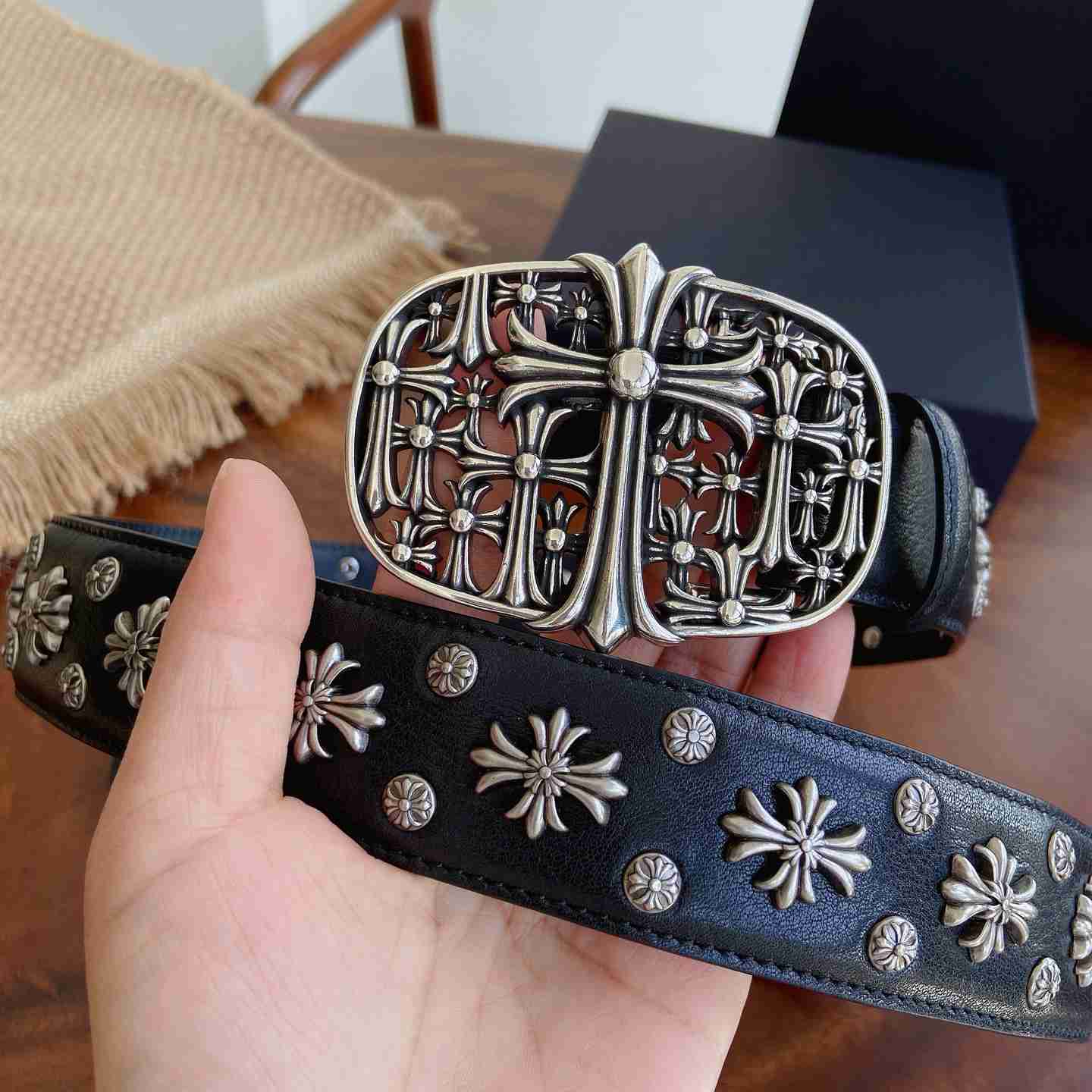 Chrome Hearts Leather Belt   - DesignerGu