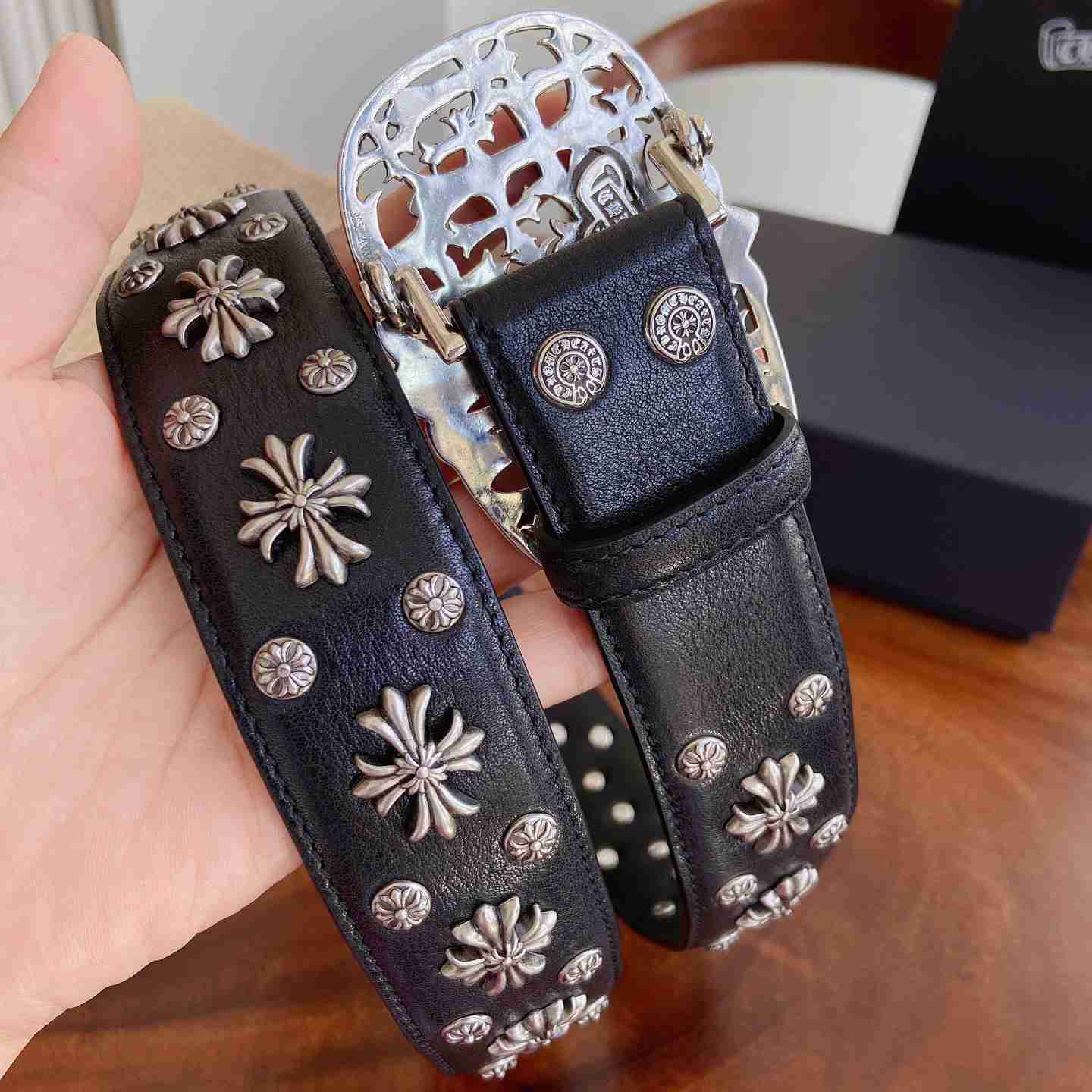 Chrome Hearts Leather Belt   - DesignerGu