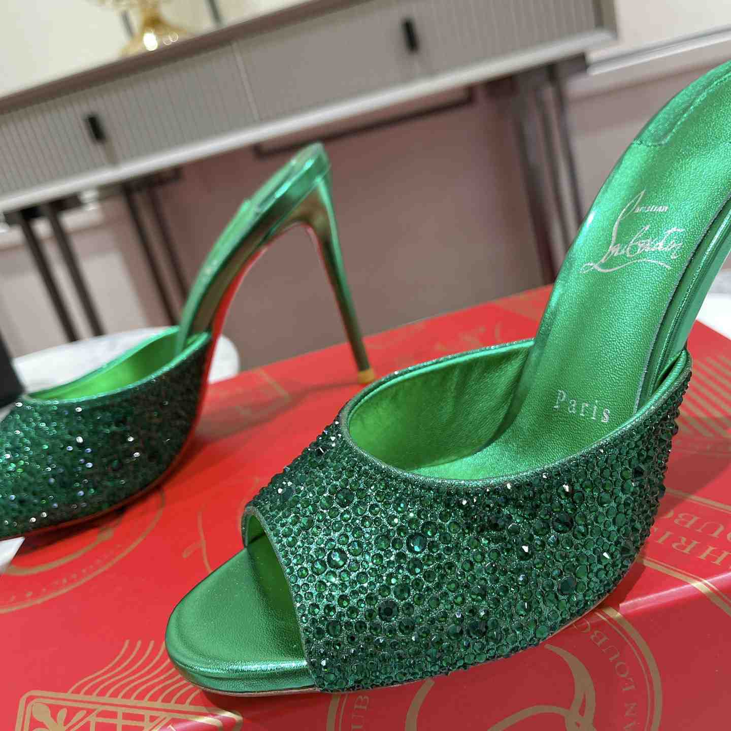 Christian Louboutin Me Dolly Strass 100 Heeled Sandals - DesignerGu