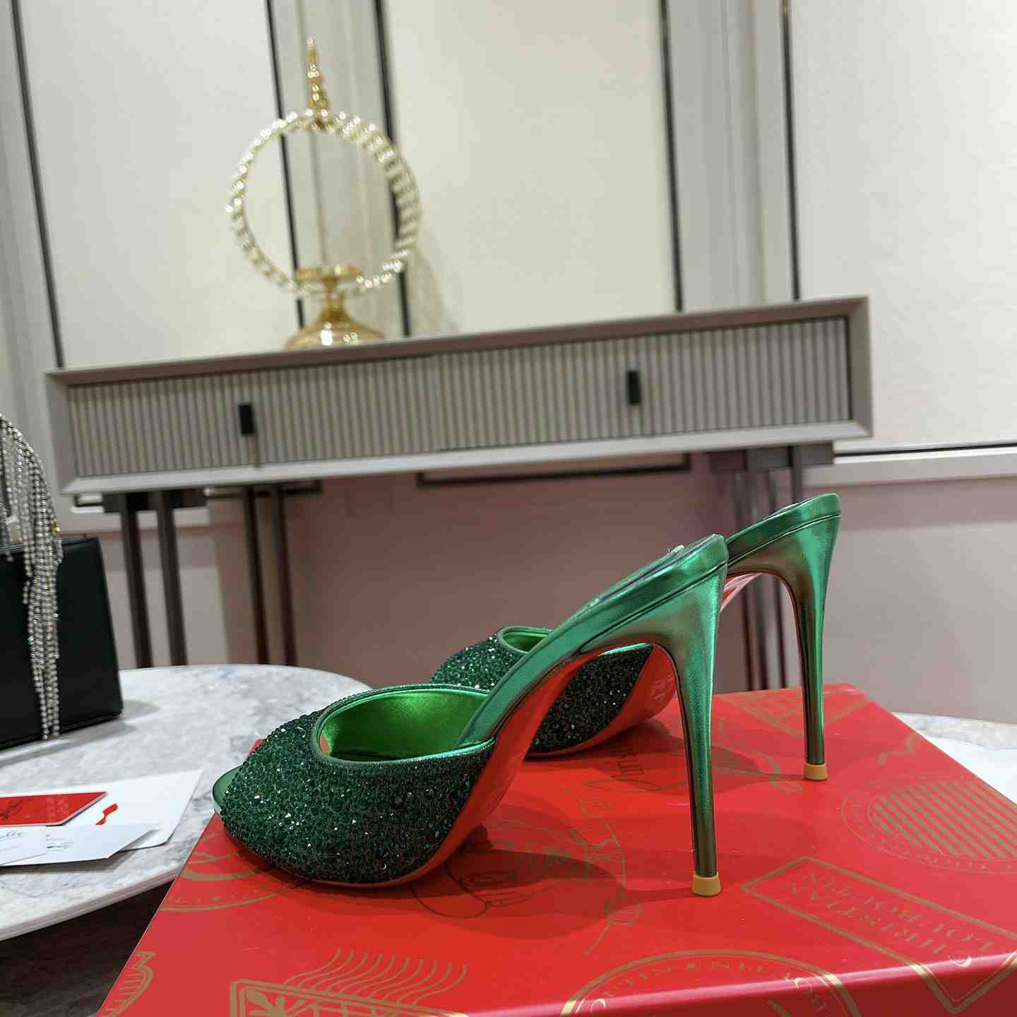Christian Louboutin Me Dolly Strass 100 Heeled Sandals - DesignerGu