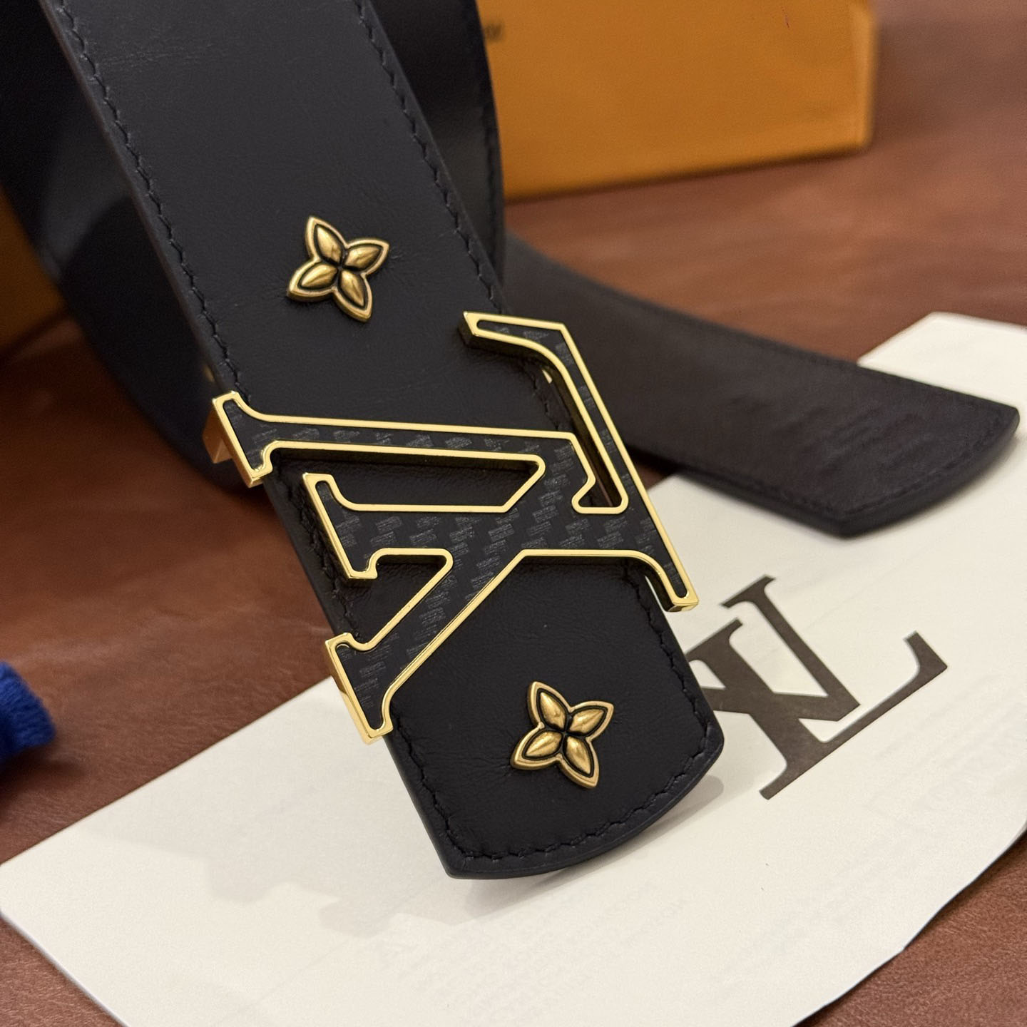 Louis Vuitton LV Dimension Drift Flower Studs 40mm Reversible Belt - DesignerGu