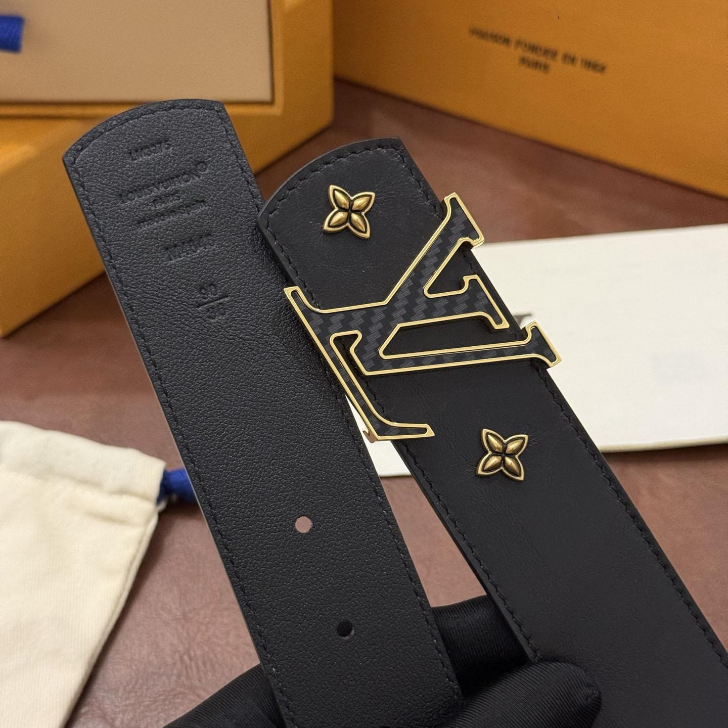 Louis Vuitton LV Dimension Drift Flower Studs 40mm Reversible Belt - DesignerGu
