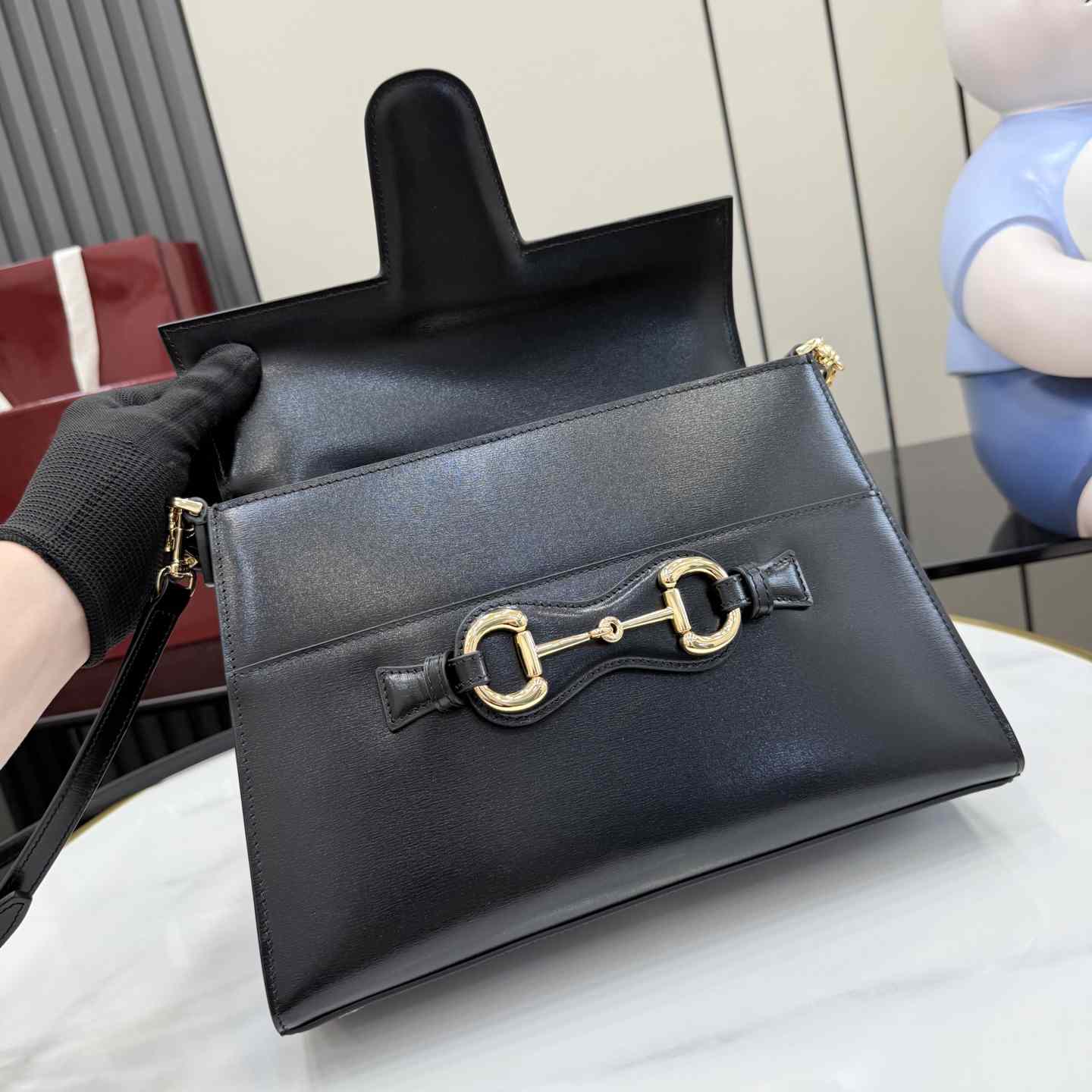 Gucci Horsebit Duomo Medium Top Handle Bag A006N6 - DesignerGu